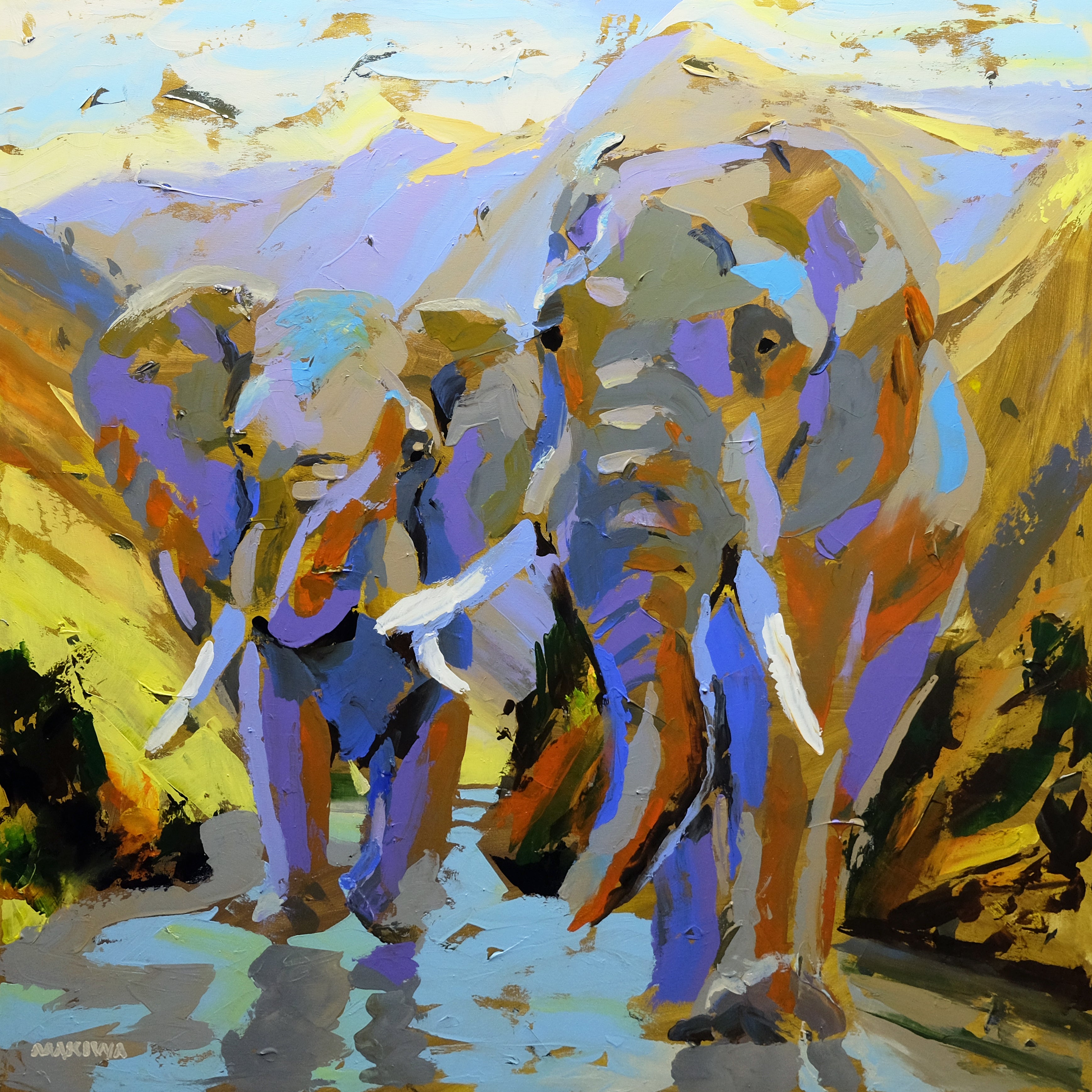 Return From the Mountains 120x120cm Acrylic on Canvas