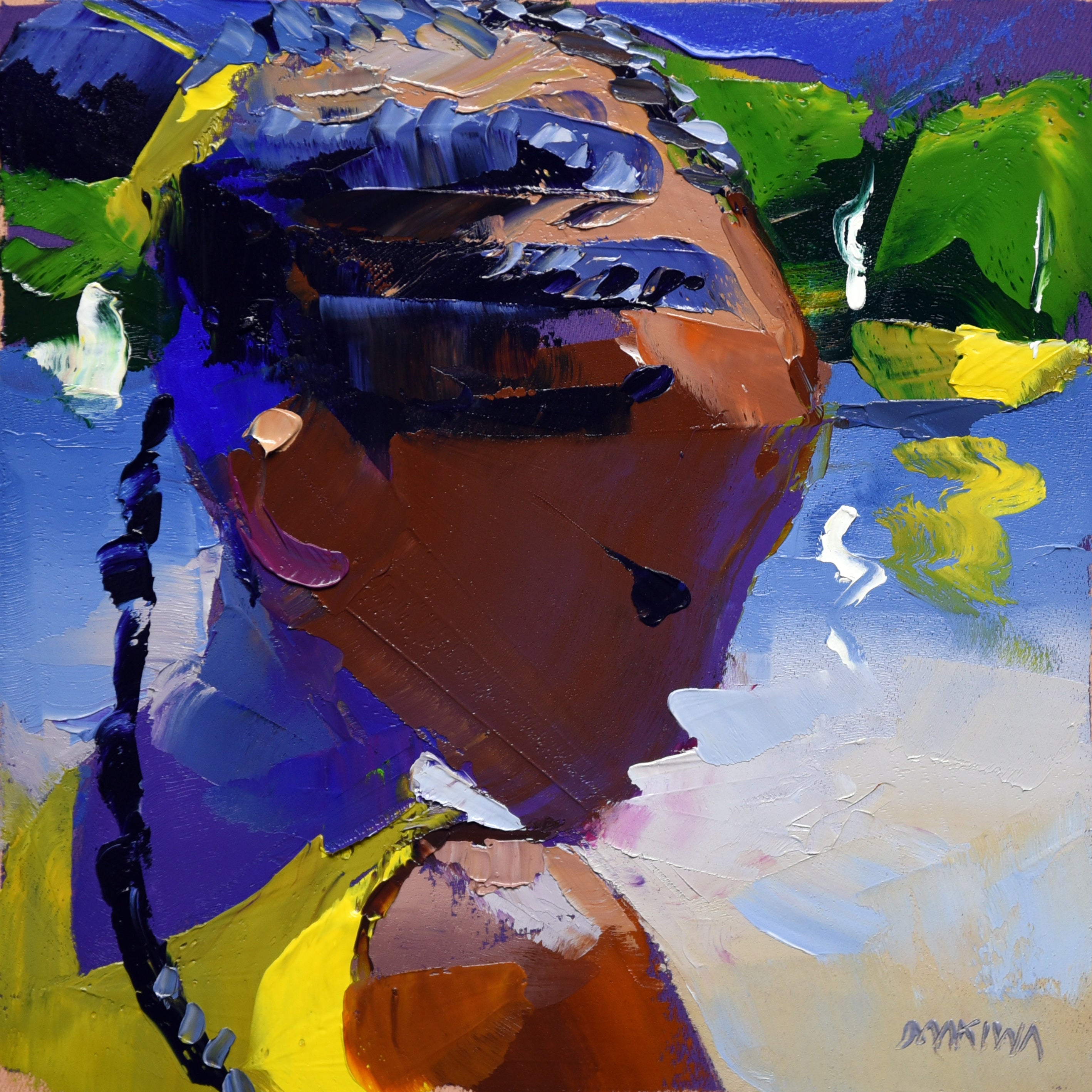 Whispers of the Riverbank 20x20cm Oil On Canvas