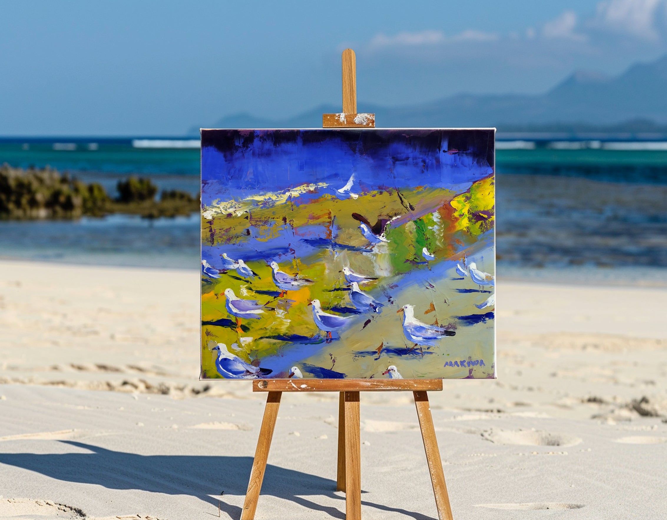 Seagulls 68x80cm Oil on Canvas
