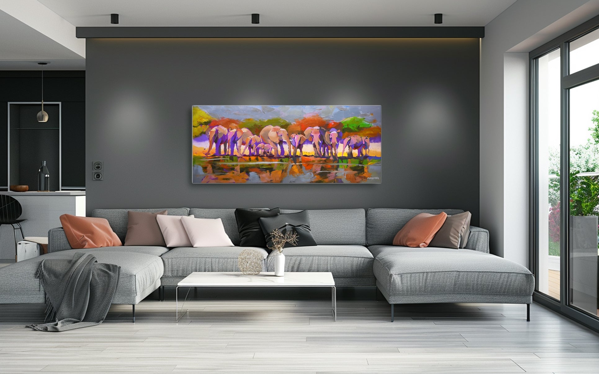 Still Waters 70x170cm Oil On Canvas