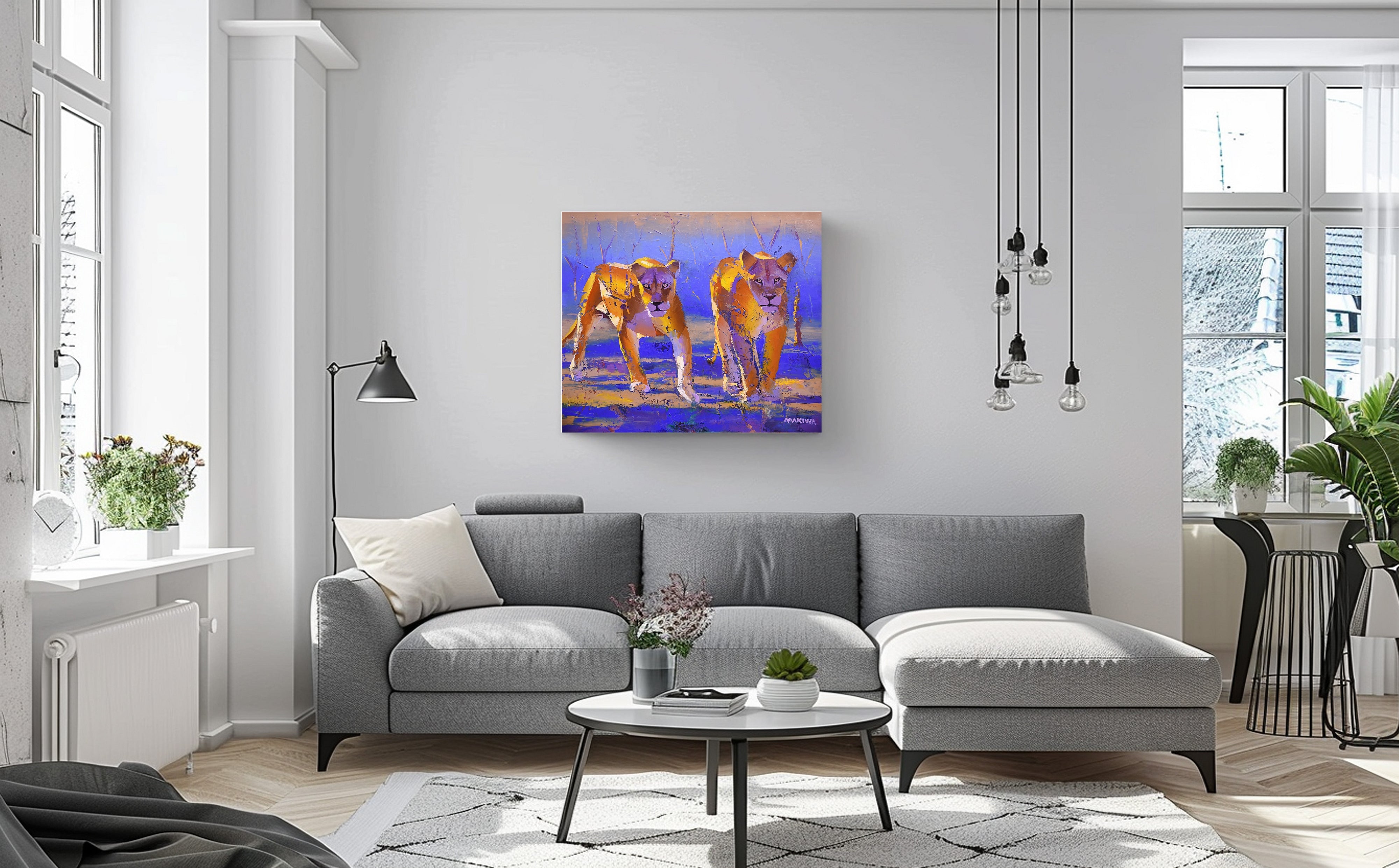 Morning Hunt 68x80cm Oil On Canvas