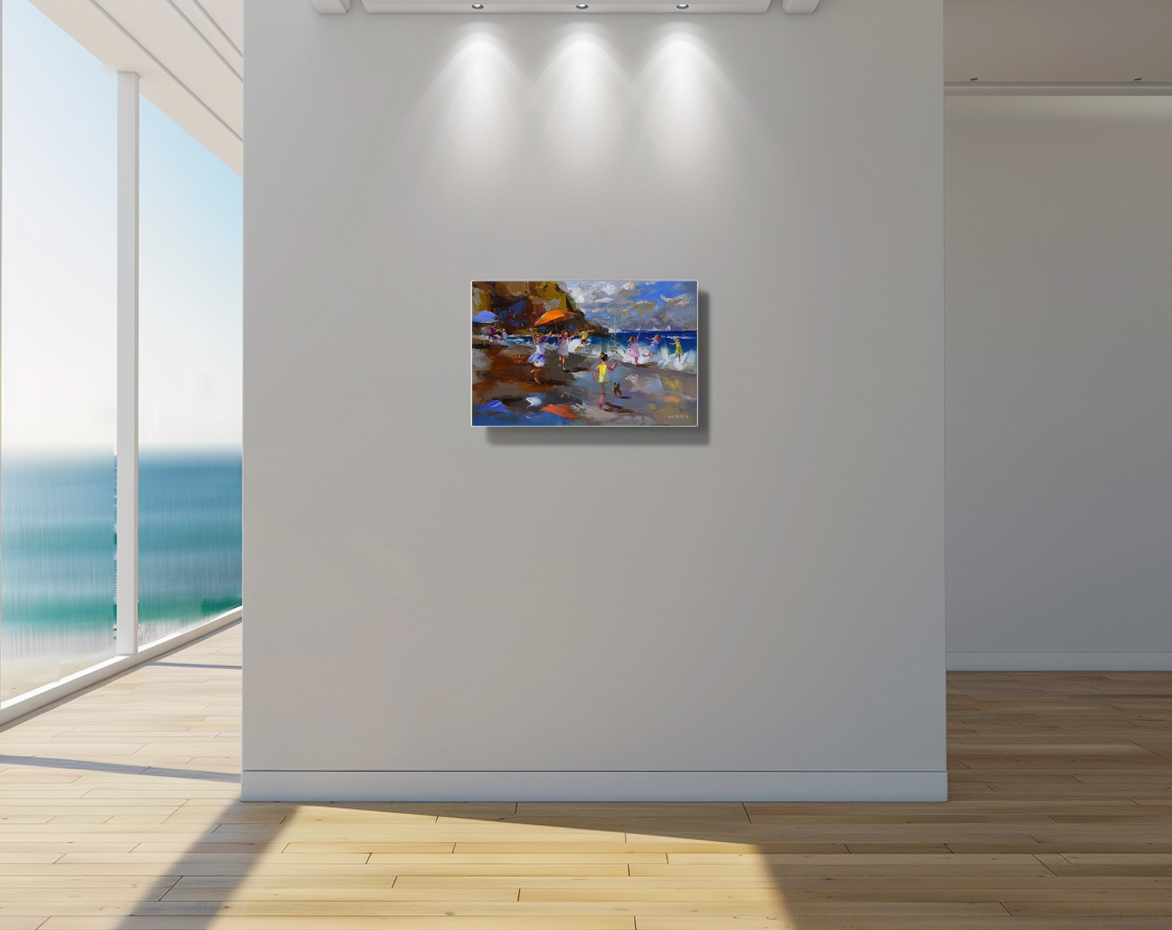 Chasing Light 45x70cm Oil On Canvas