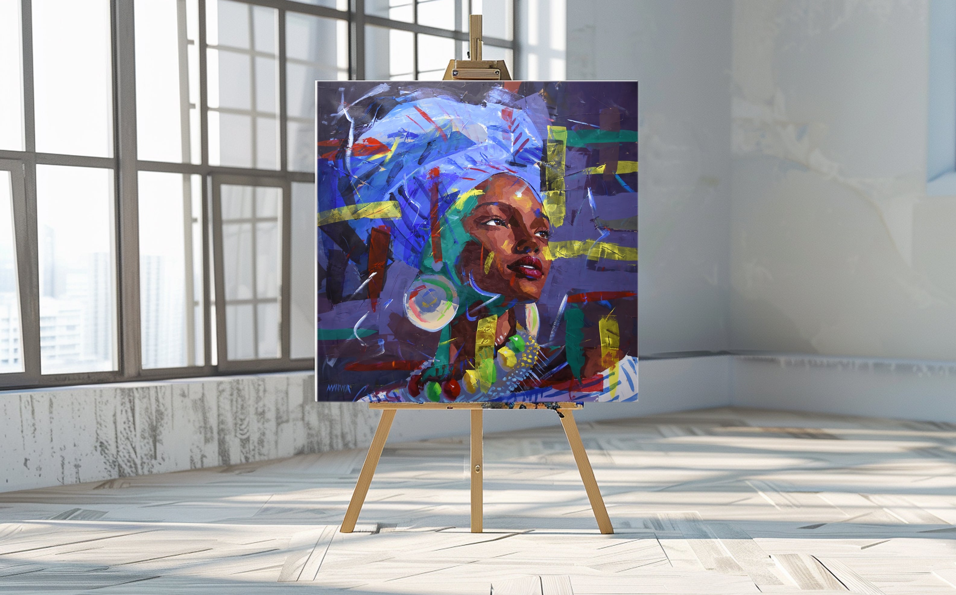 The Dreamer 120x120cm Acrylic On Canvas