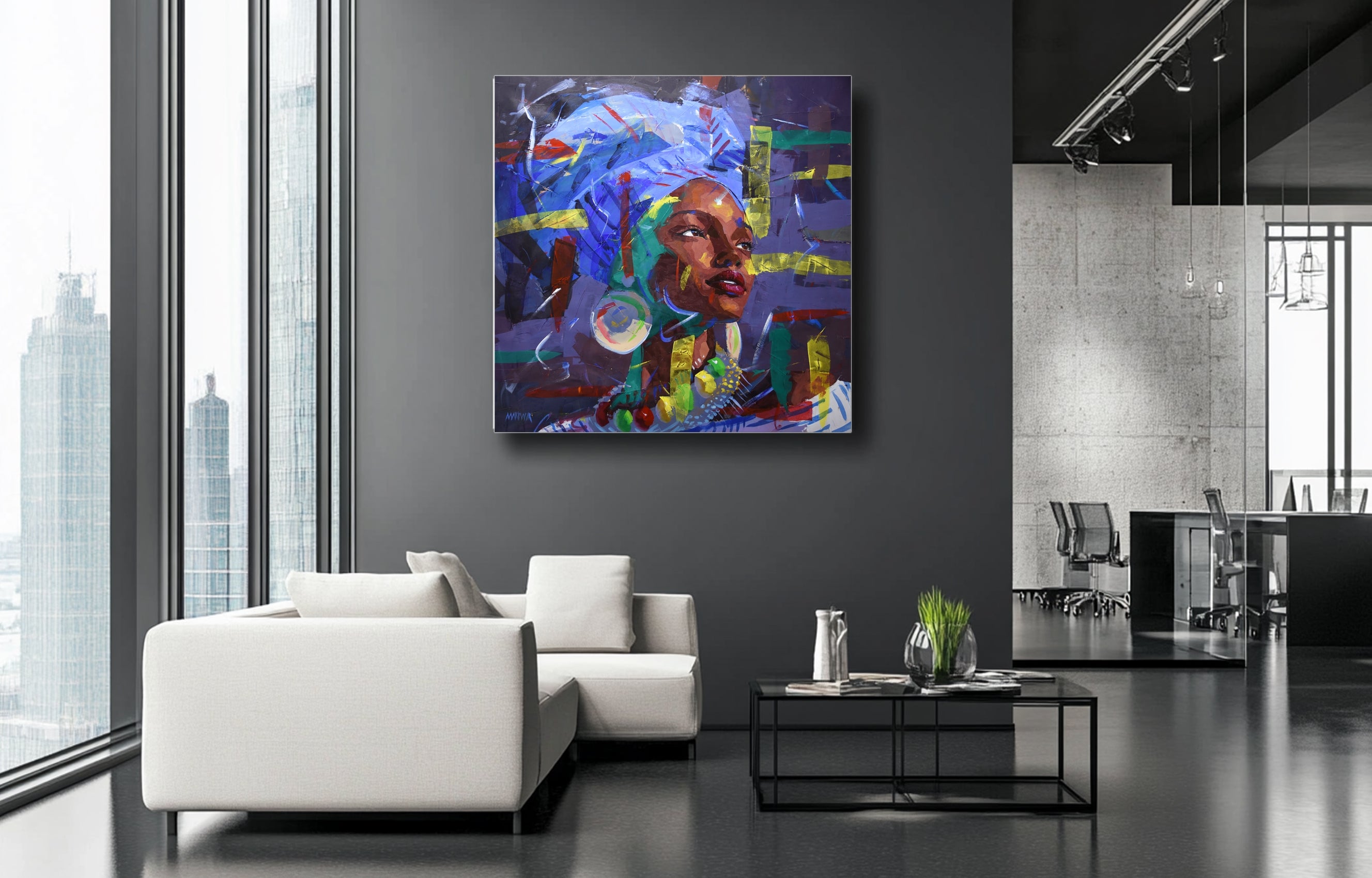 The Dreamer 120x120cm Acrylic On Canvas
