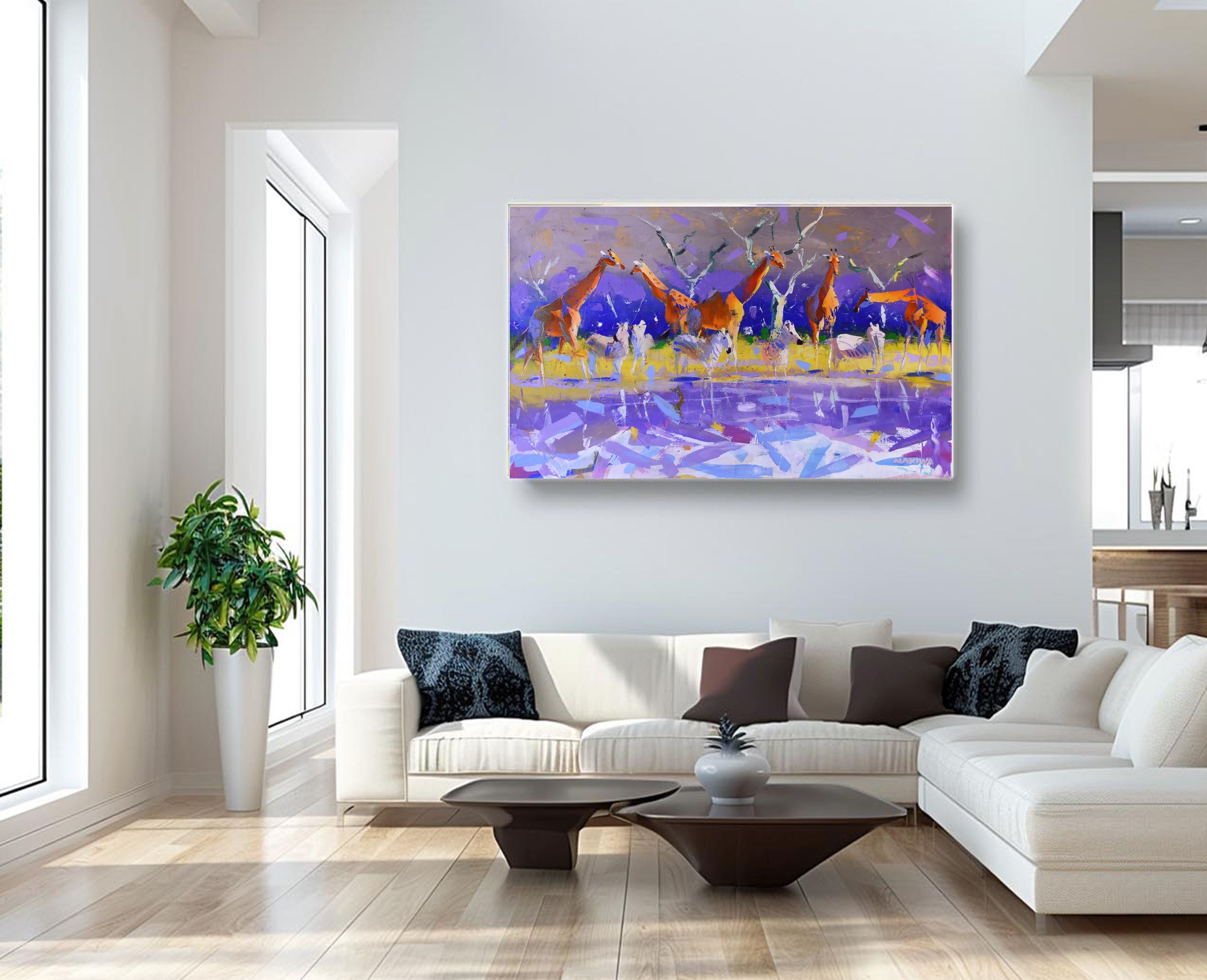 Mirror of the Plains 80x130cm Oil On Canvas