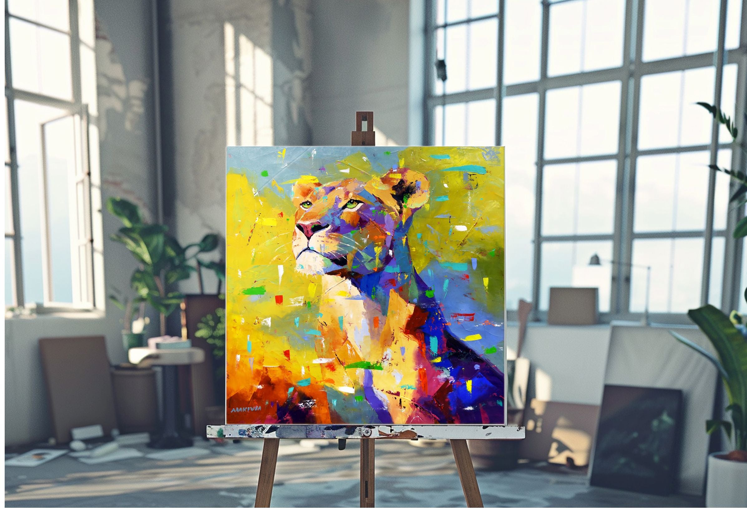 Queen of Light 80x80cm Oil On Canvas