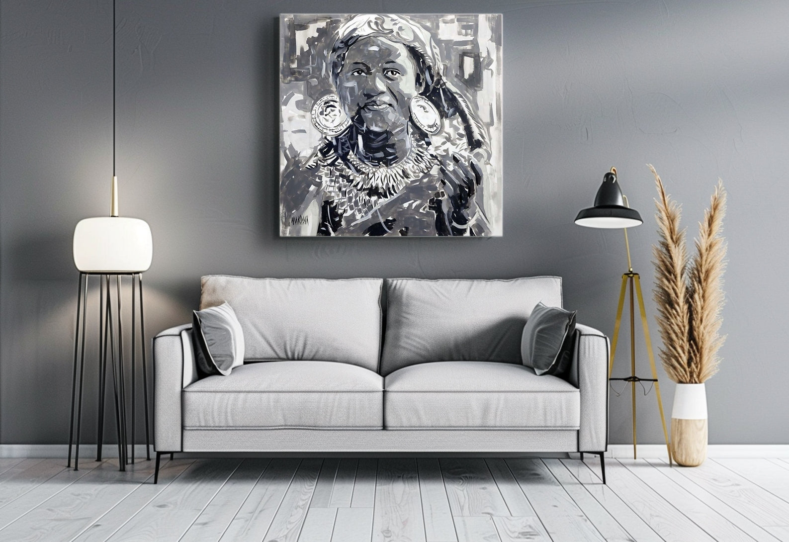 Adorned 100X100cm Acrylic on Canvas