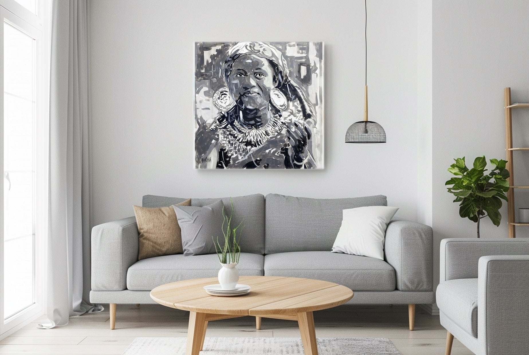 Adorned 100X100cm Acrylic on Canvas
