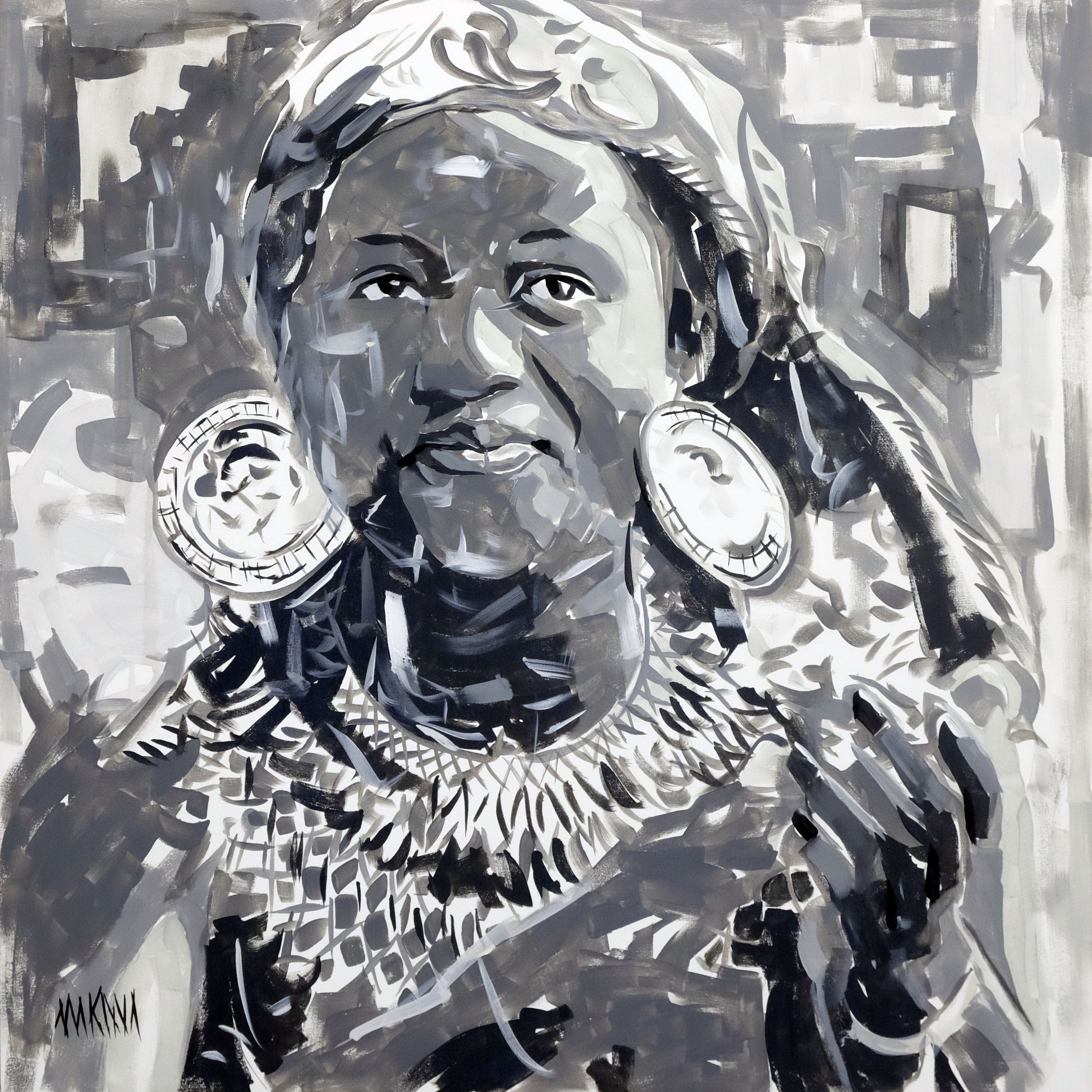 Adorned 100X100cm Acrylic on Canvas