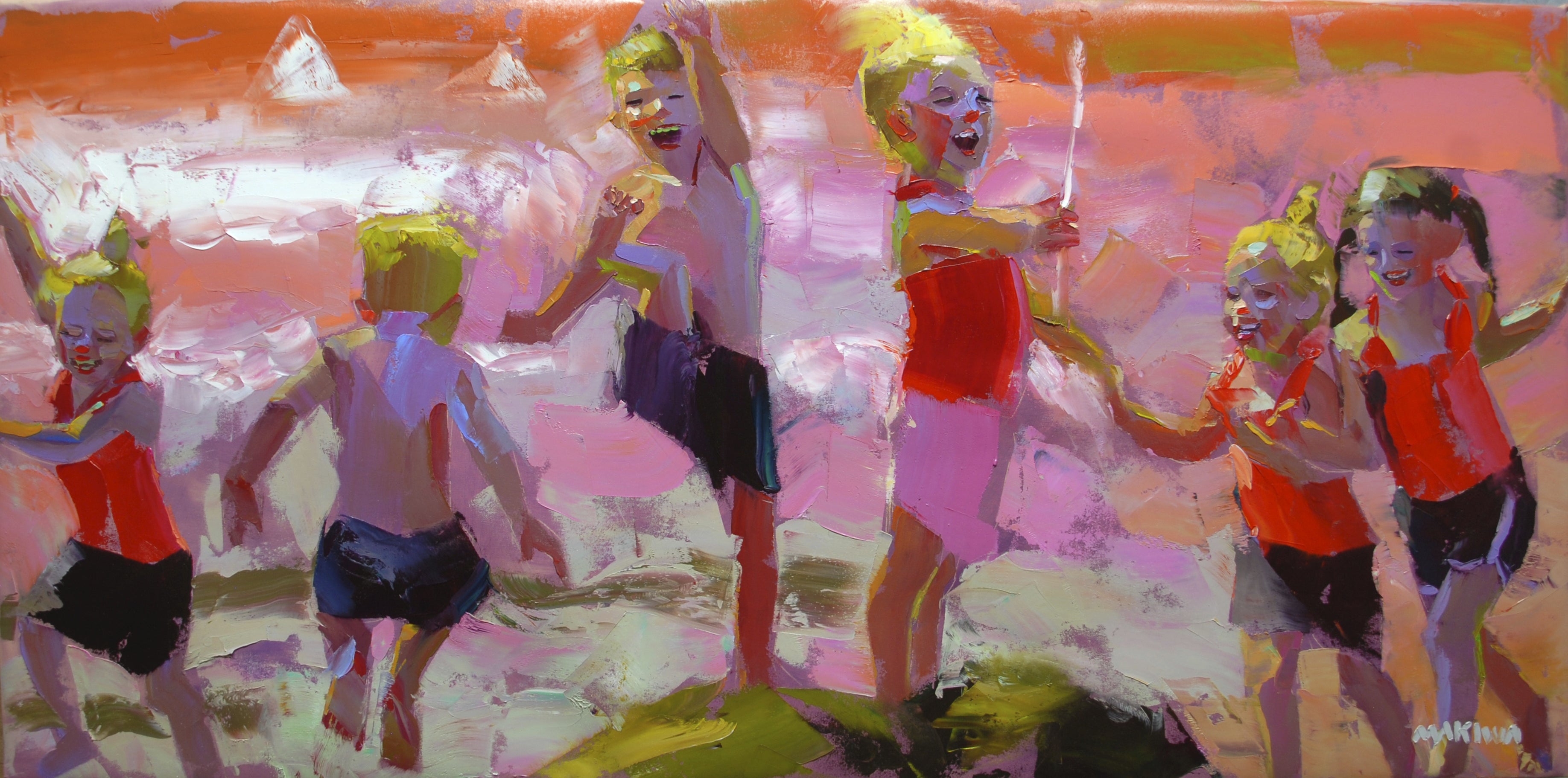 As the Sun Goes Down 60x120cm Oil on Canvas