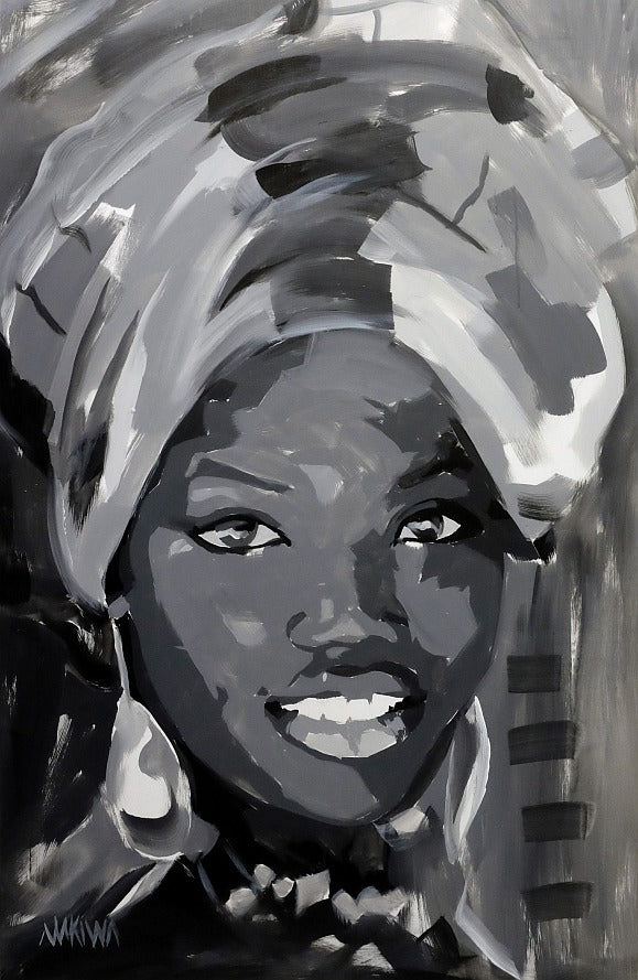 Beautiful African Girl 115x75cm Acrylic on Canvas