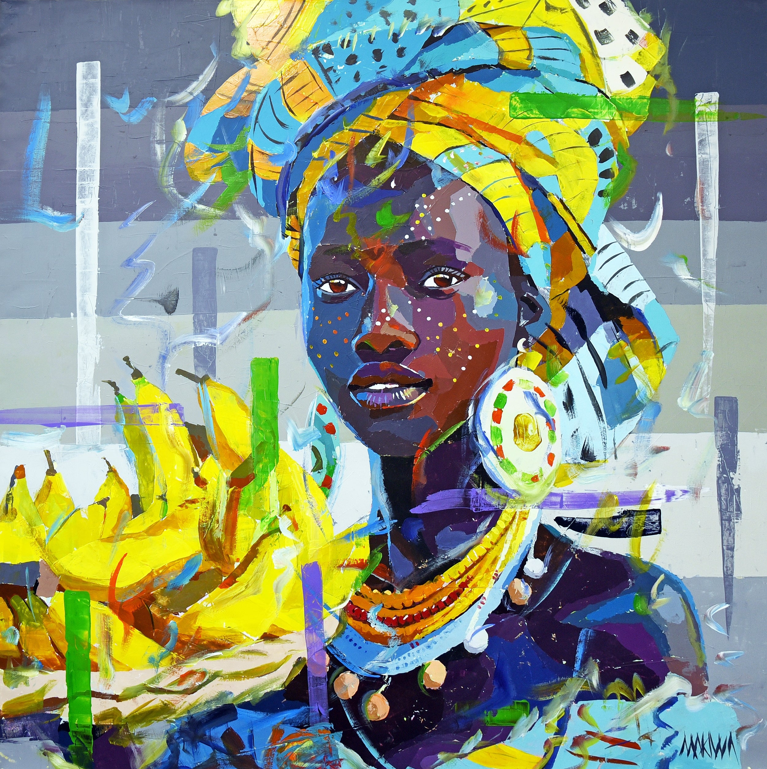 Banana Queen 120x120cm Acrylic on Canvas