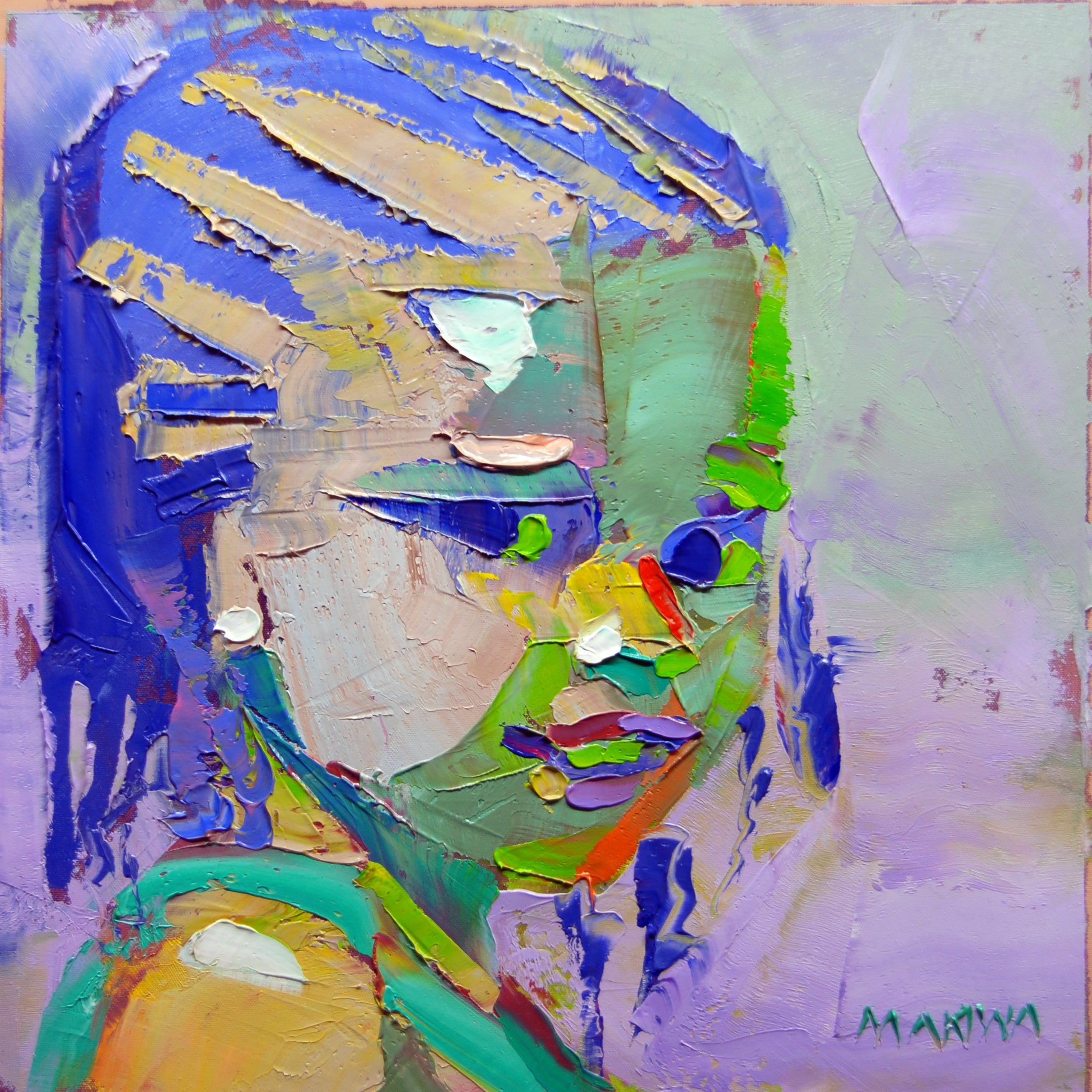 Blue Eyed 20x20cm Oil on Canvas