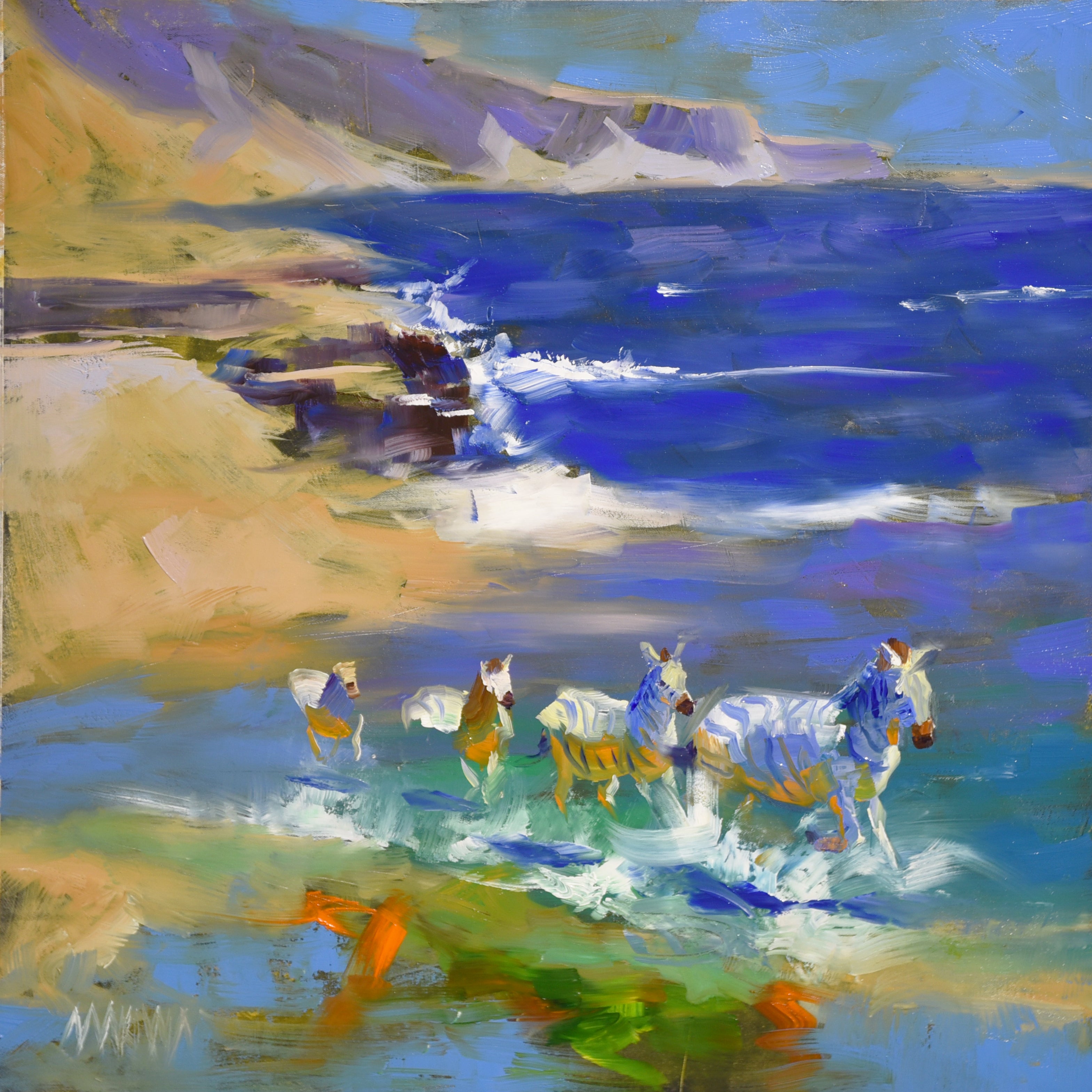 Blue Passage 60x60cm Oil On Canvas