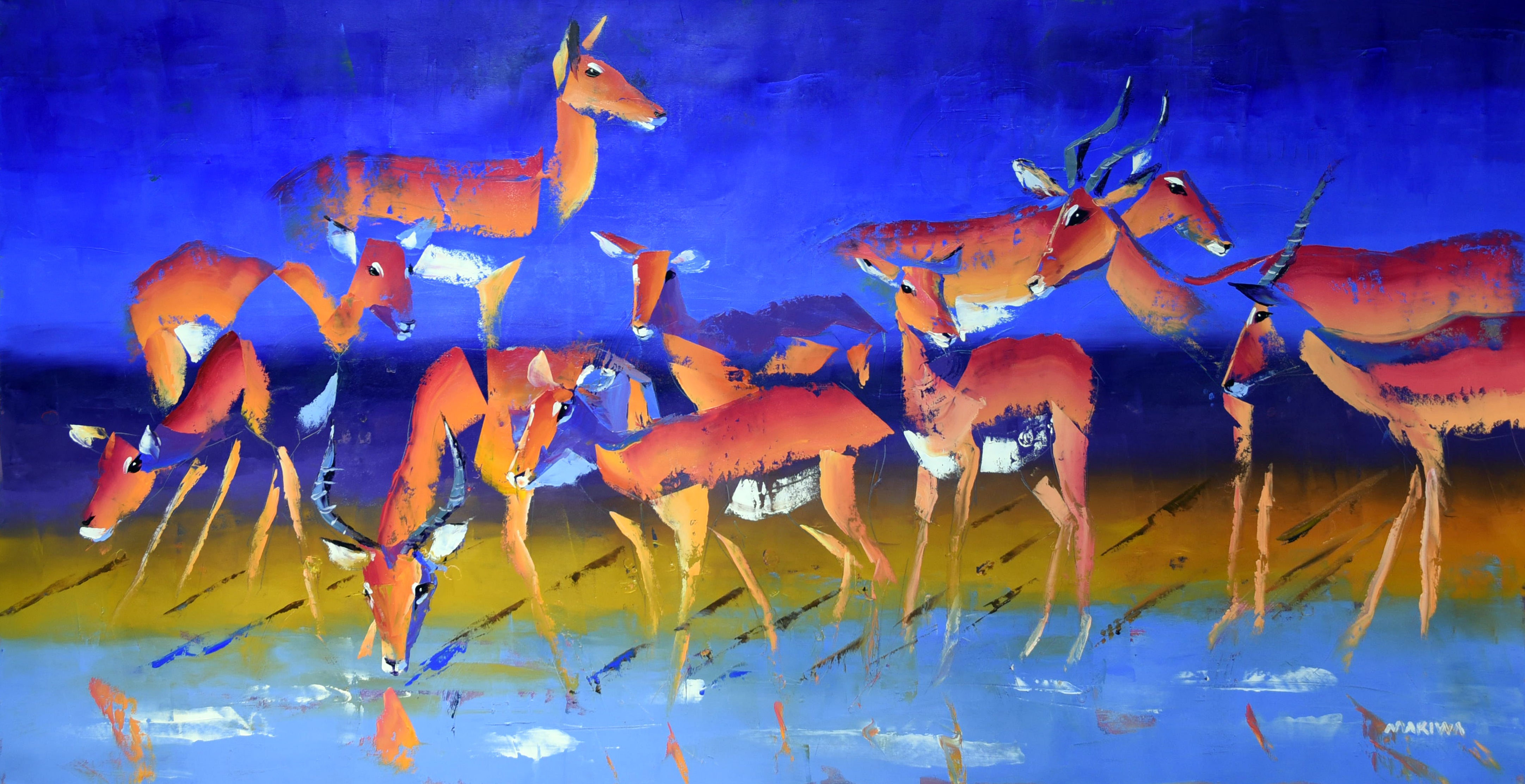 Calm but alert 72x140cm Oil On Canvas