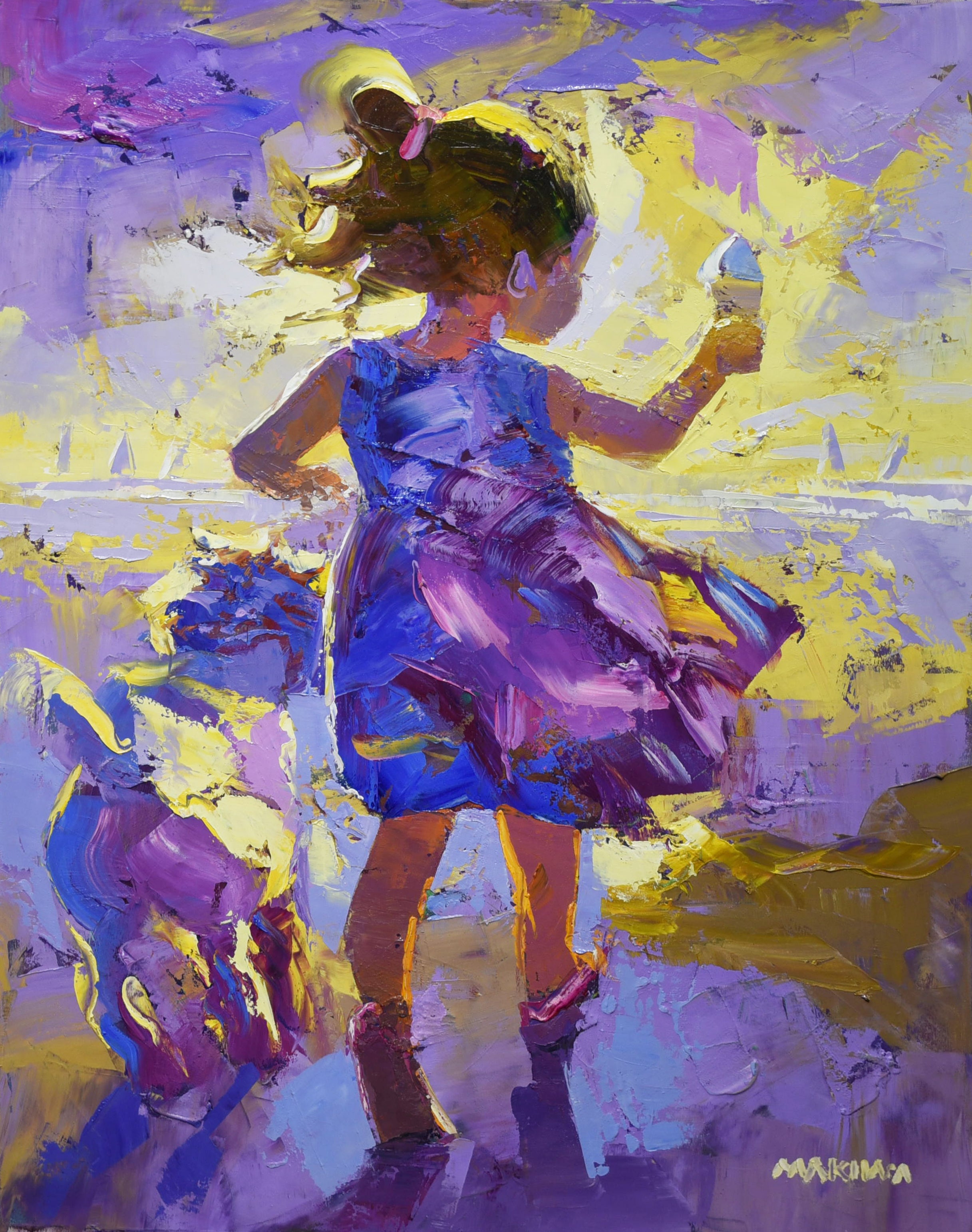 Chasing Afternoon 71x56cm Oil On Canvas