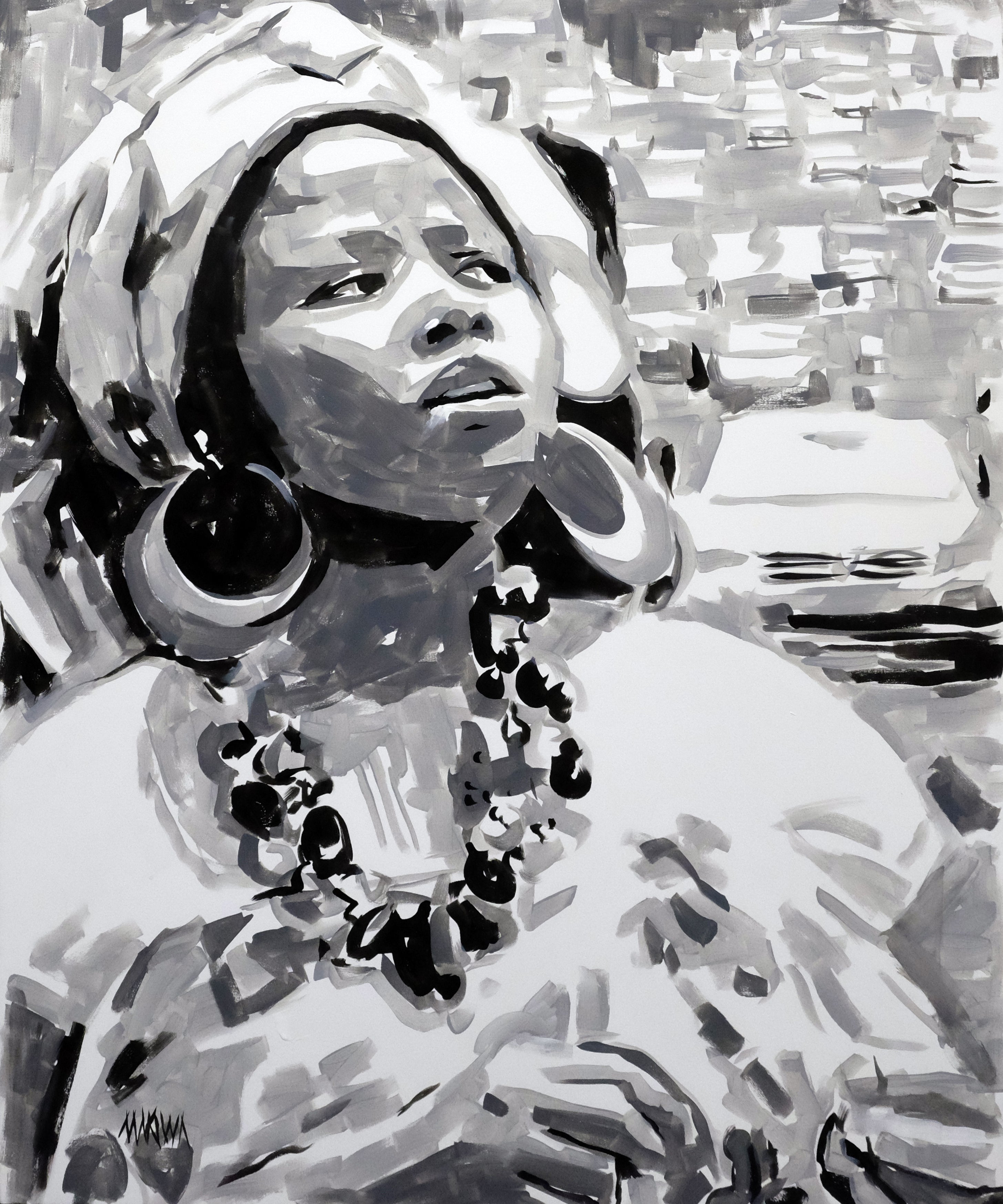 City Girl 120X100cm Acrylic on Canvas