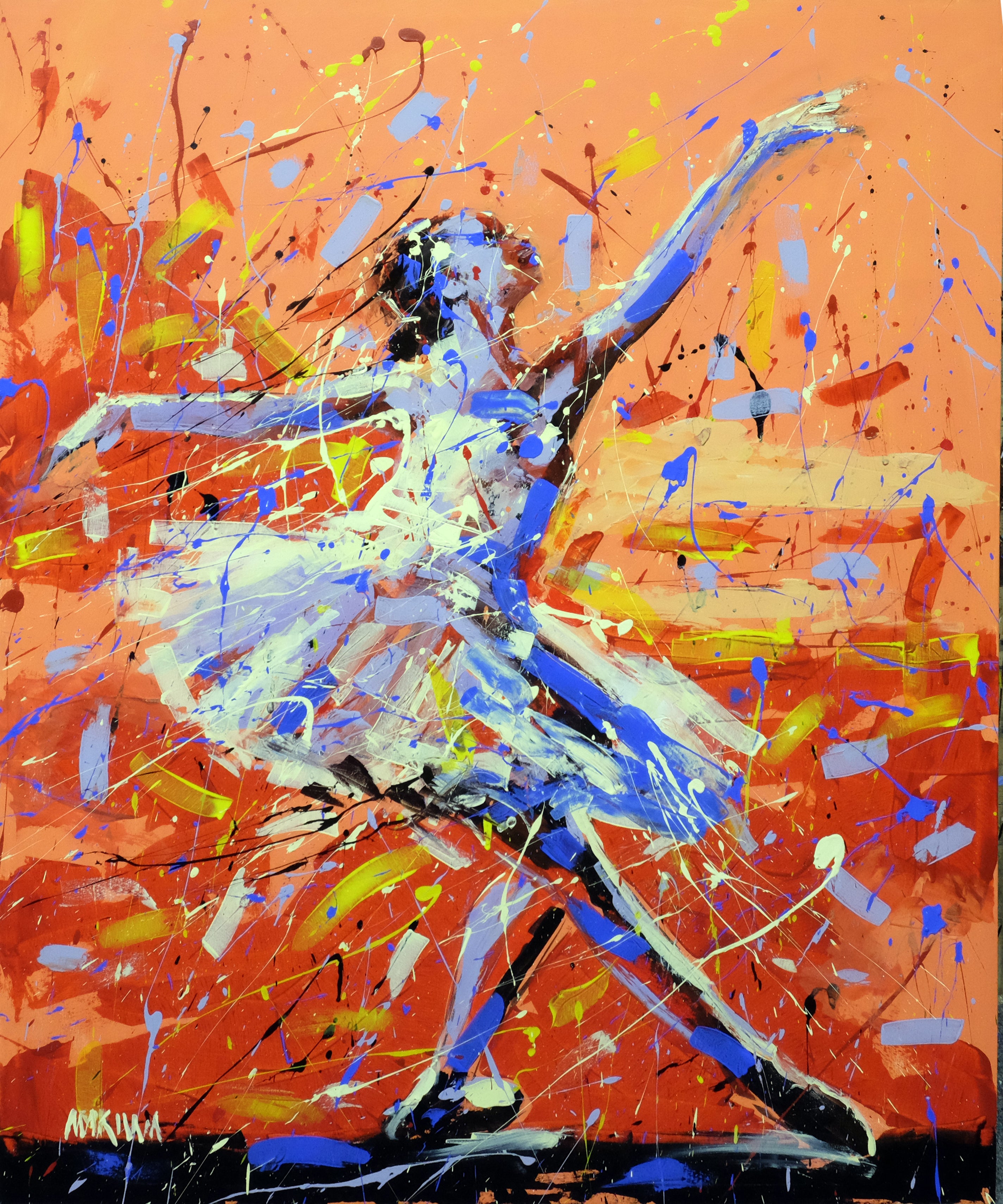 Colorful Ballerina Series No 2 120x100cm Acrylic on Canvas