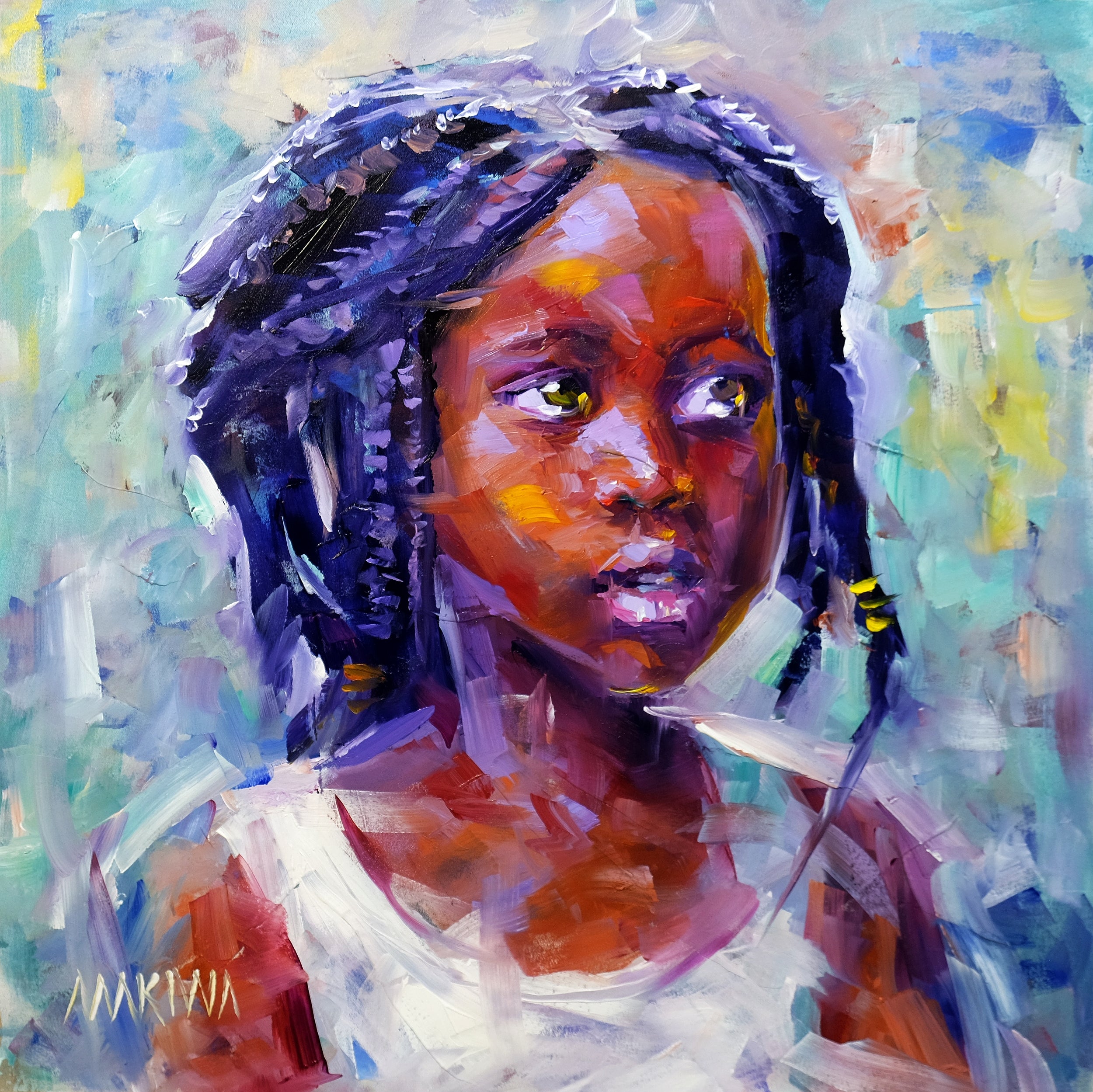 Contemplation 55x55cm Oil on Canvas