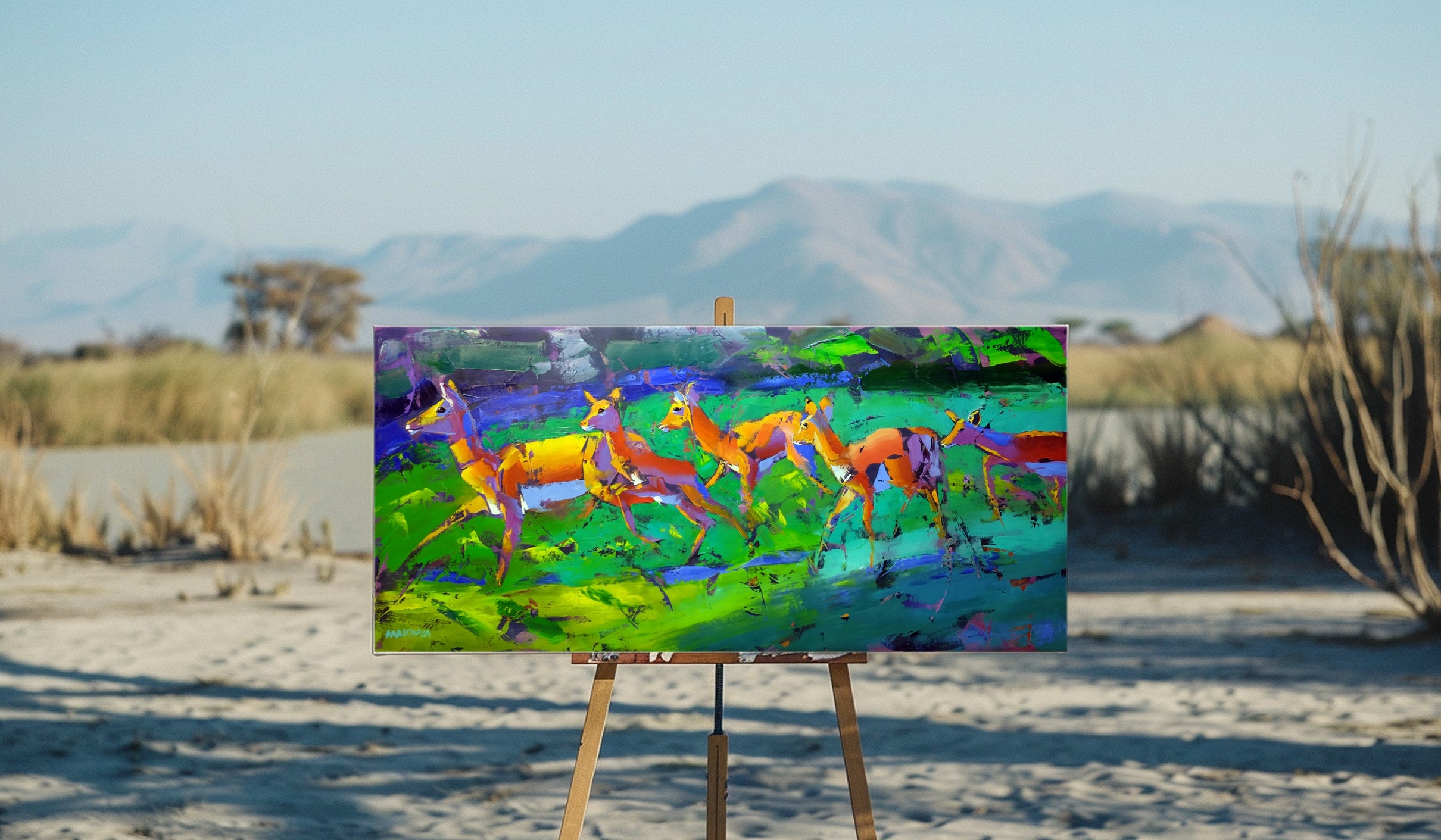Summertime 80x170cm Oil on Canvas