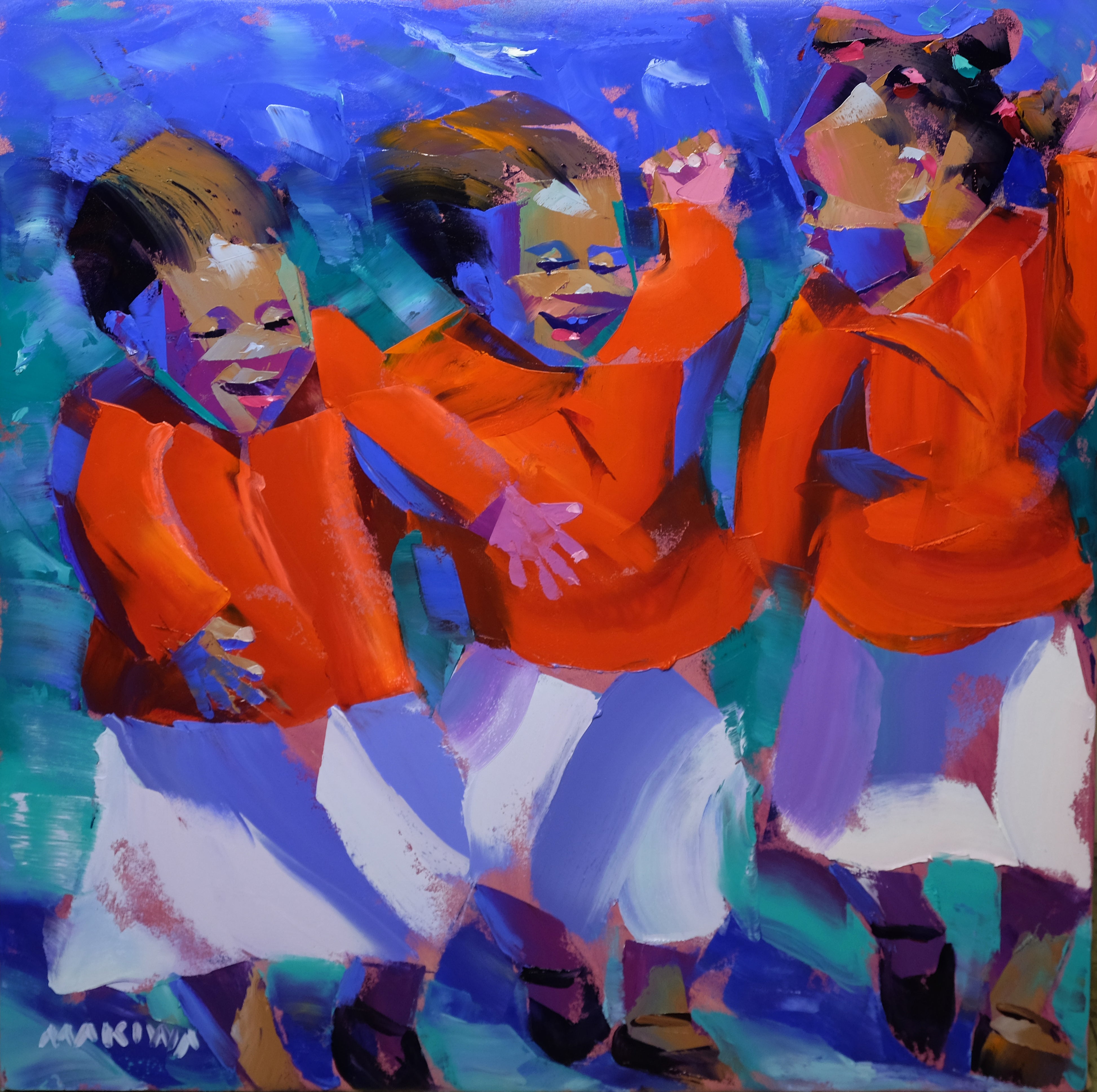 Little Friends 80x80cm Oil on Canvas