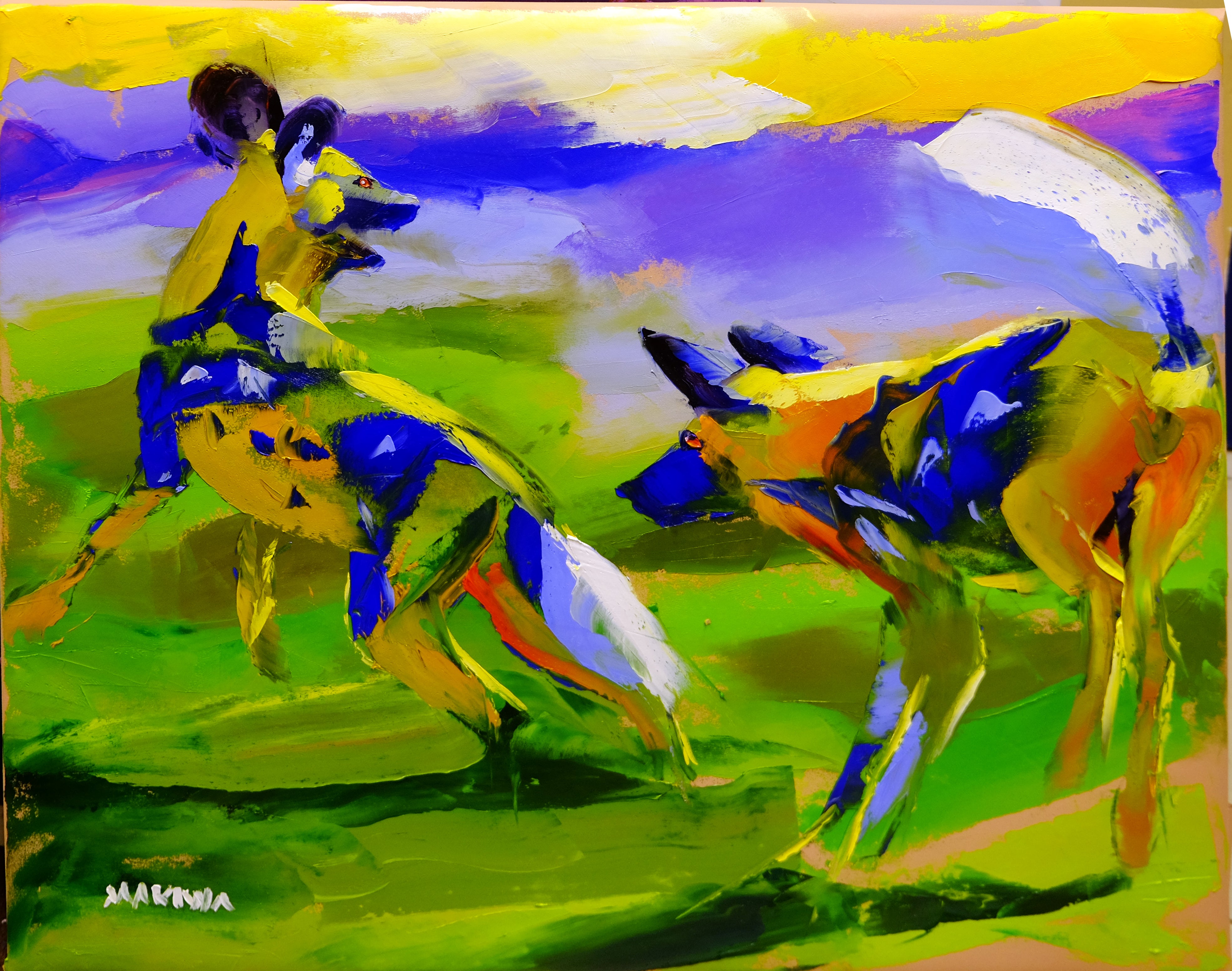 Warming Up 68x80cm Oil on Canvas