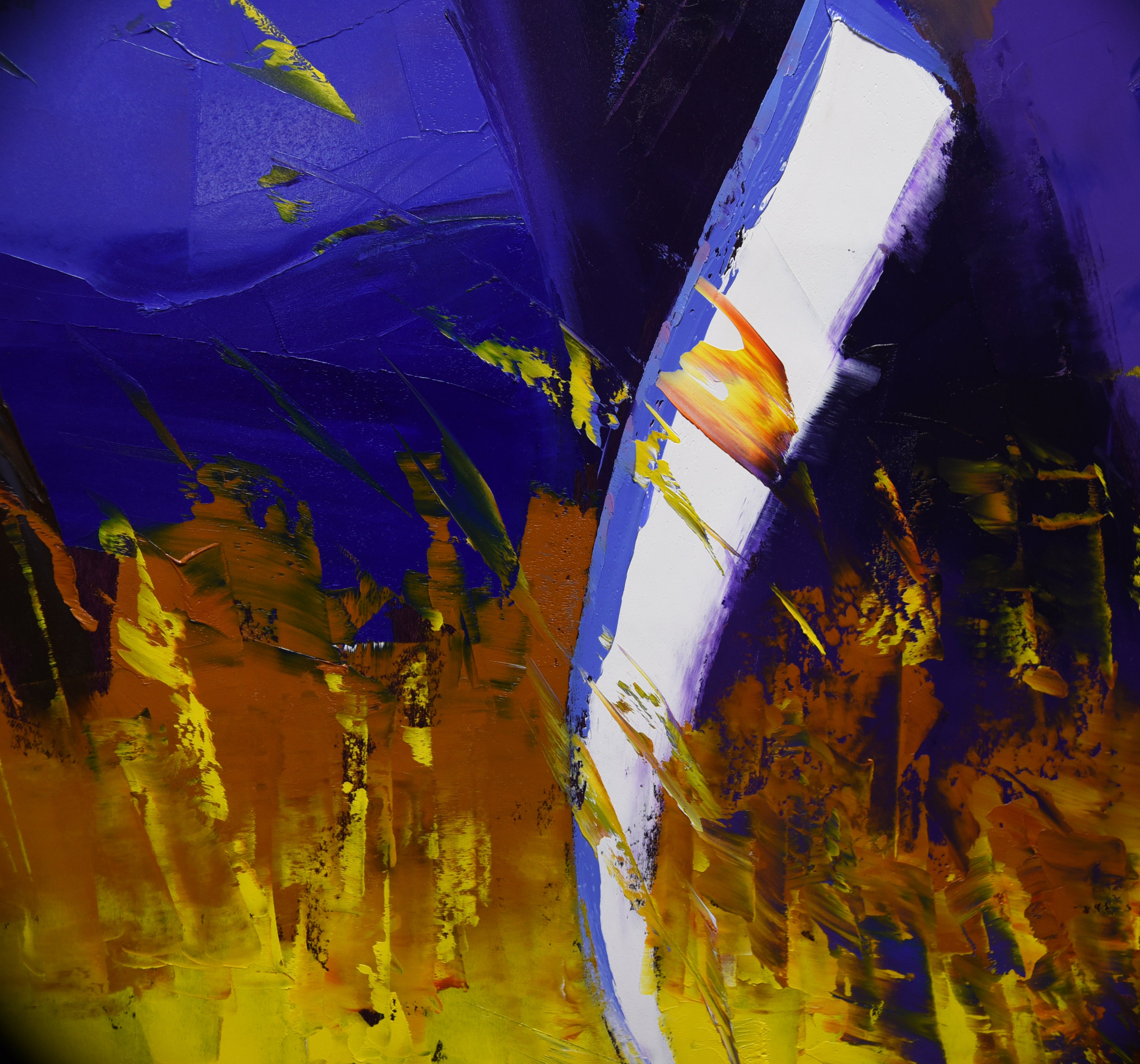 The Tusker- Firewalker 120x120cm Oil On Canvas