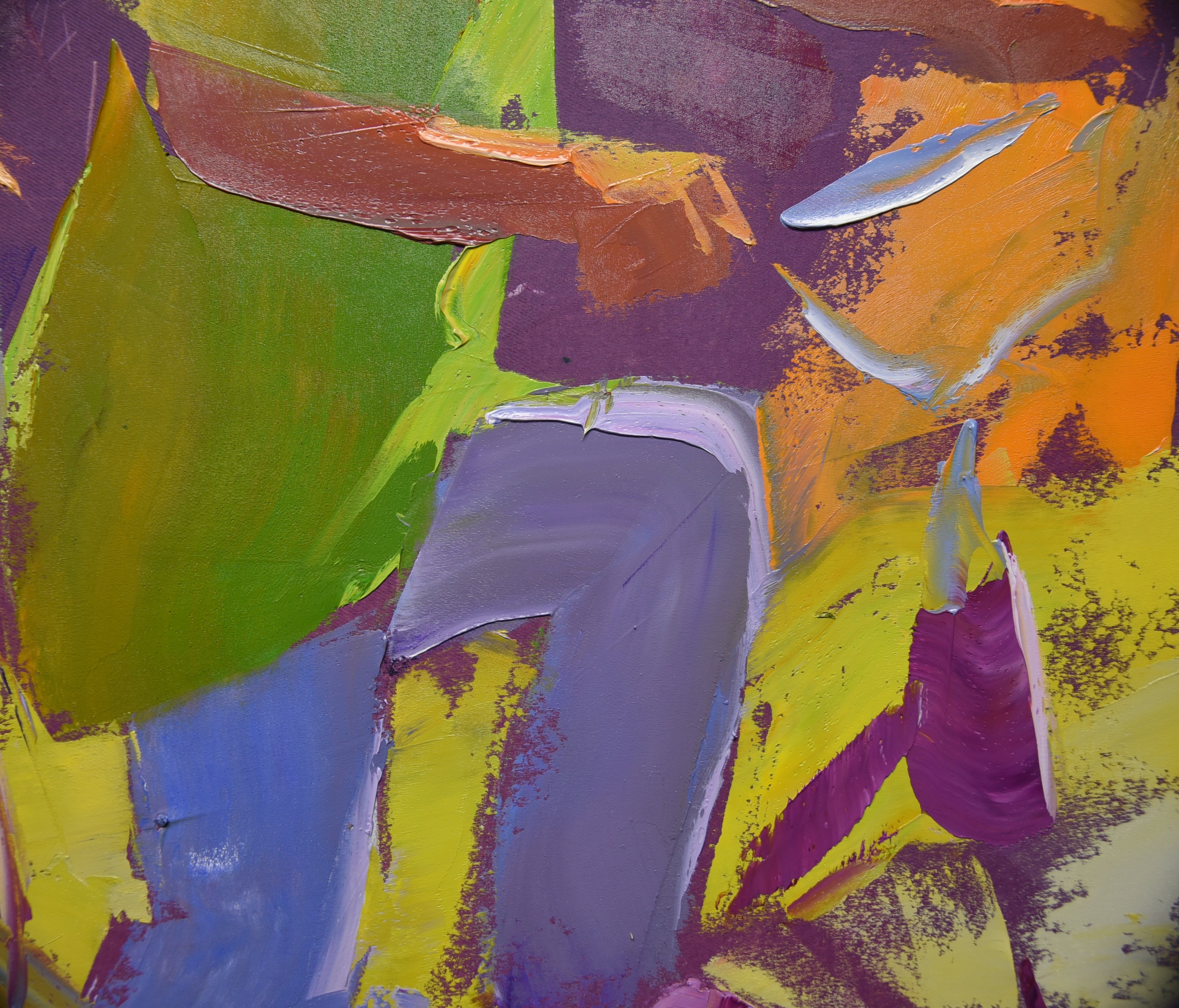 Racing Sunshine 80x80cm Oil on Canvas