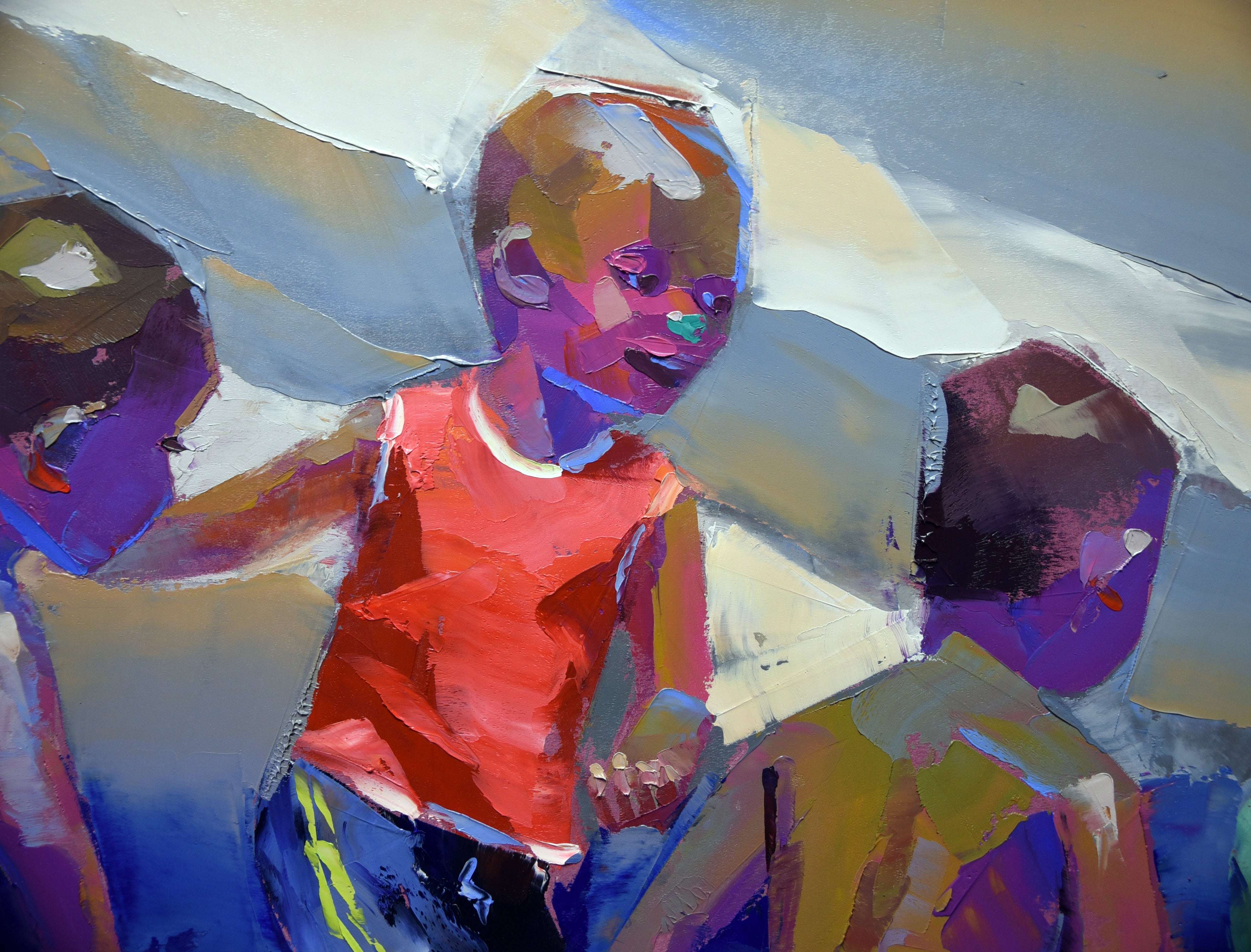 Game On 68x80cm Oil On Canvas