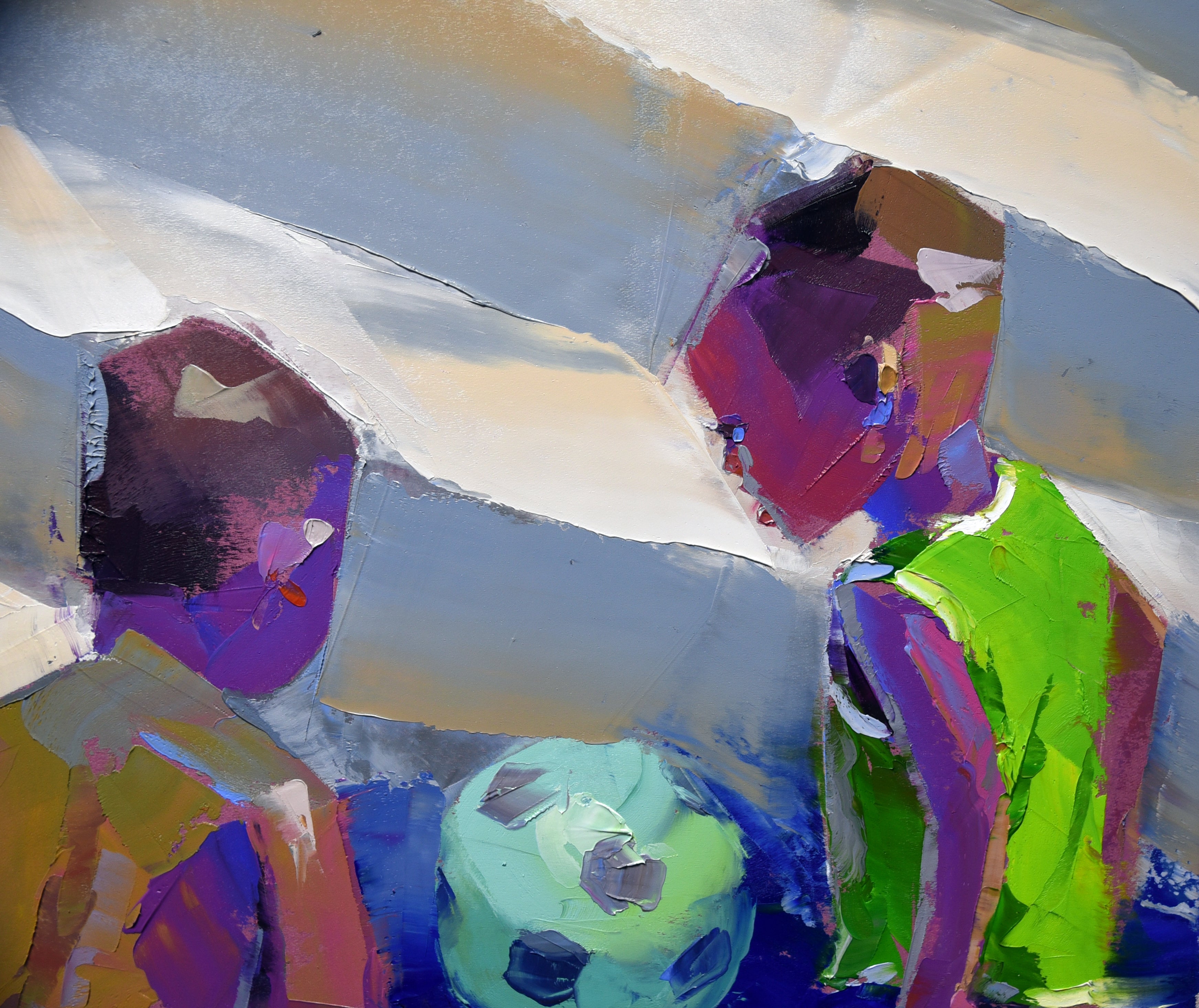 Game On 68x80cm Oil On Canvas