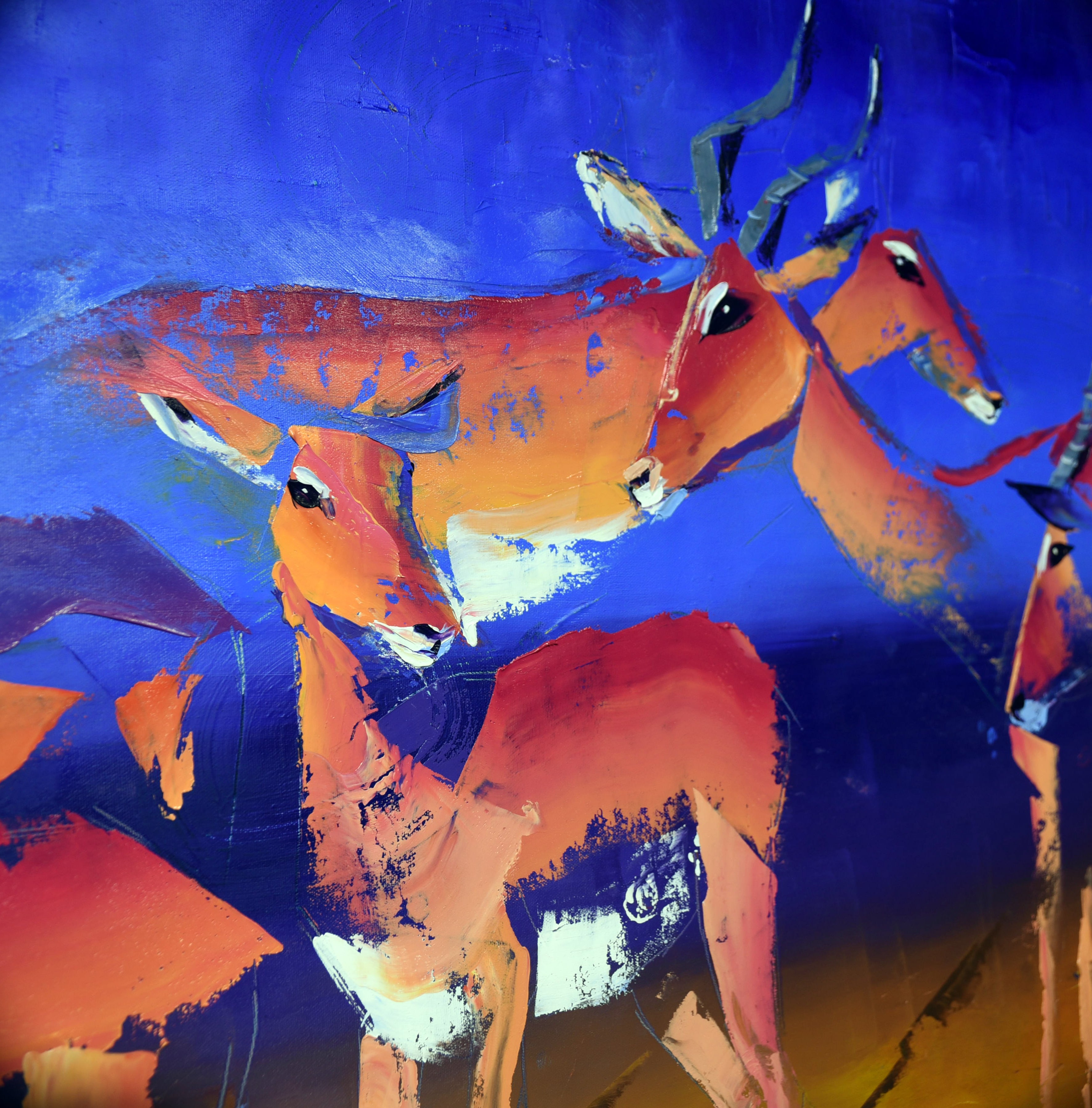 Calm but alert 72x140cm Oil On Canvas