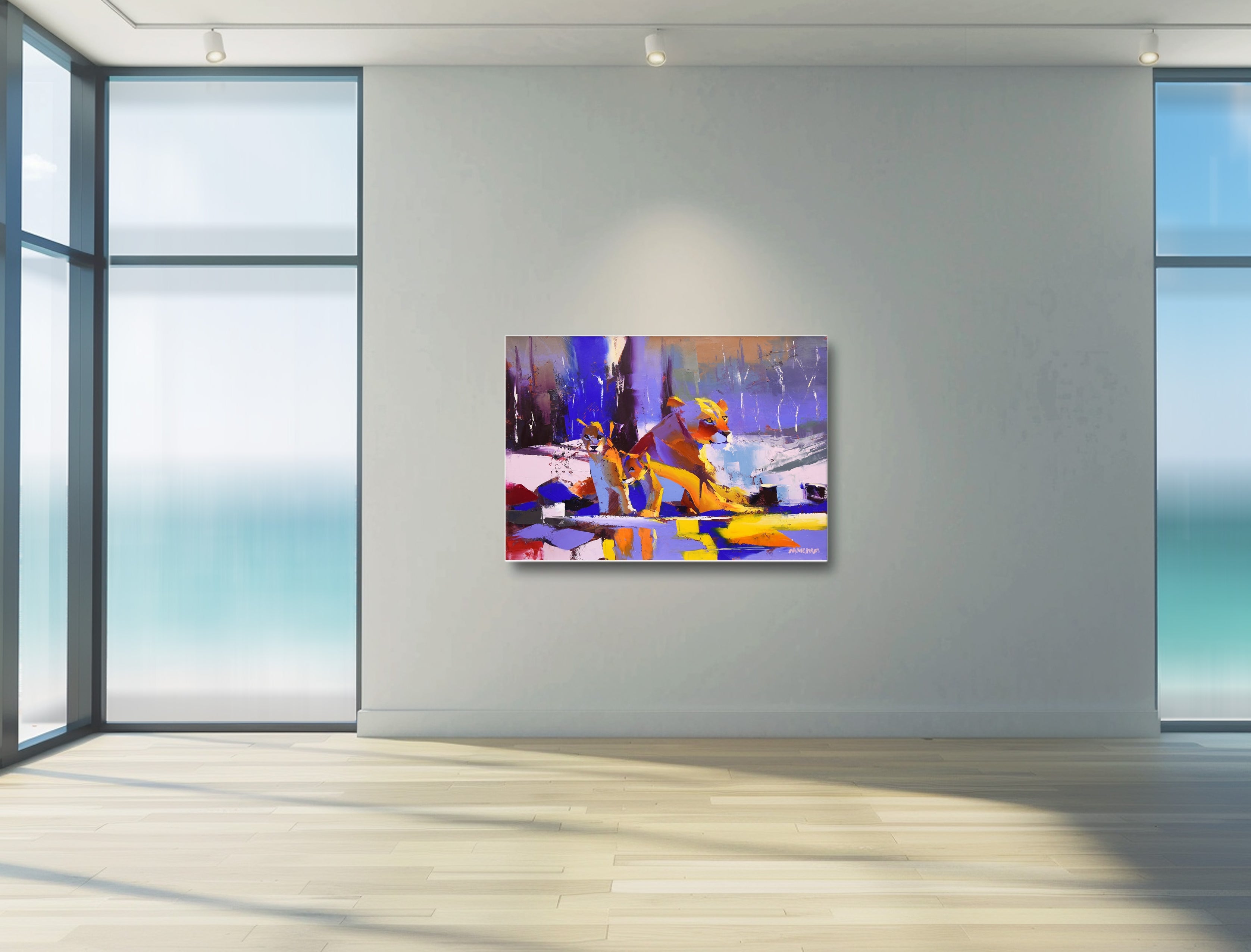 Moments With Mum 70x100cm Oil On Canvas