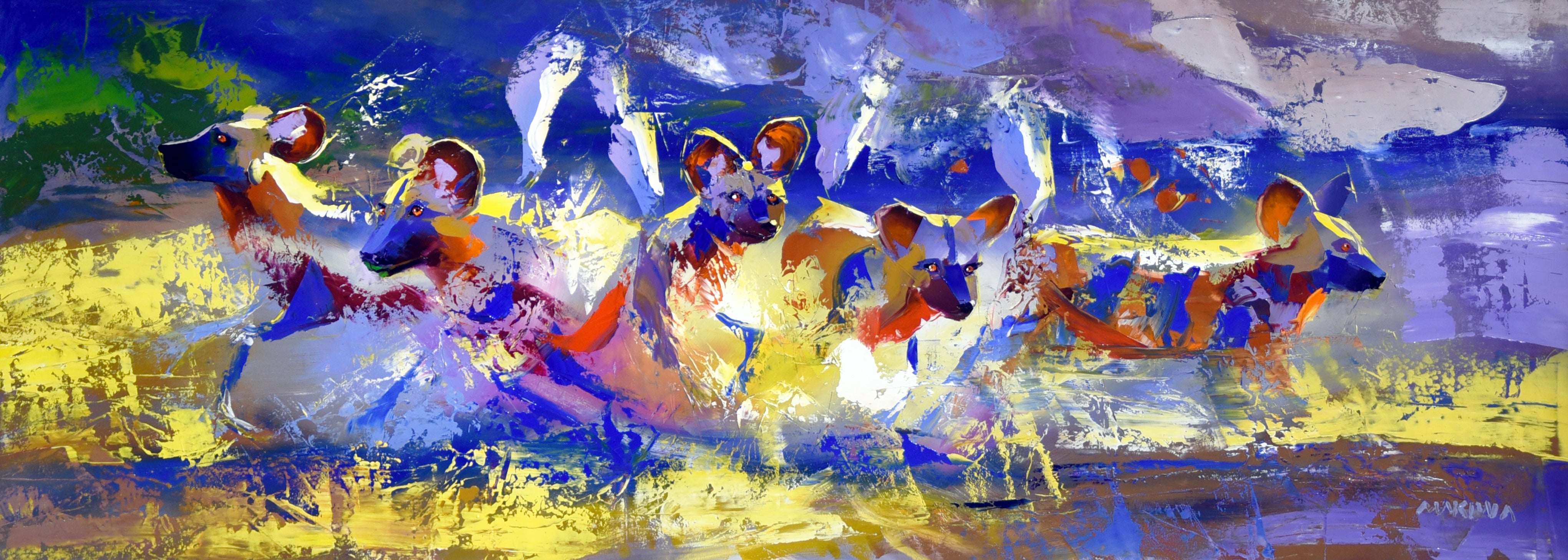 Daybreak 50x140cm Oil On Canvas
