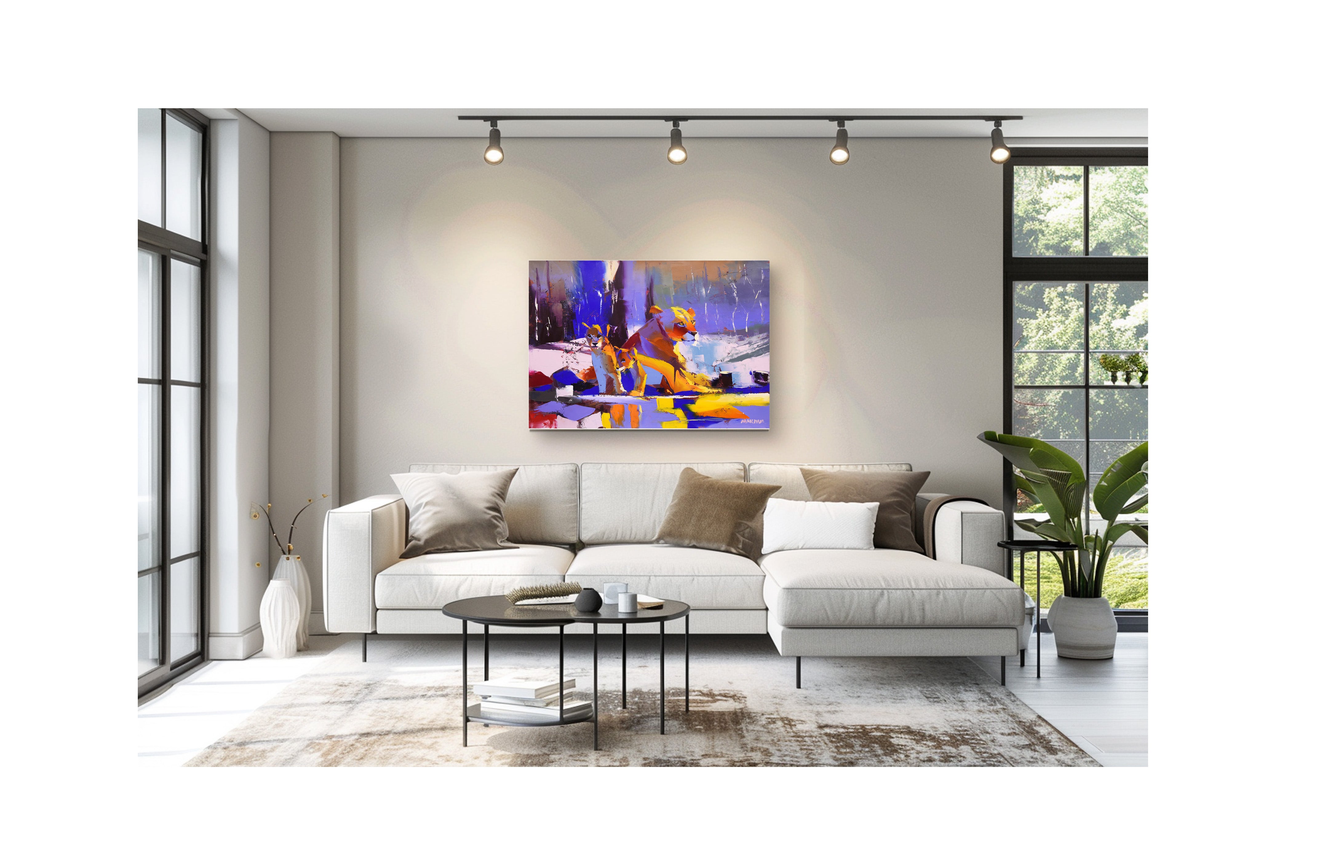 Moments With Mum 70x100cm Oil On Canvas