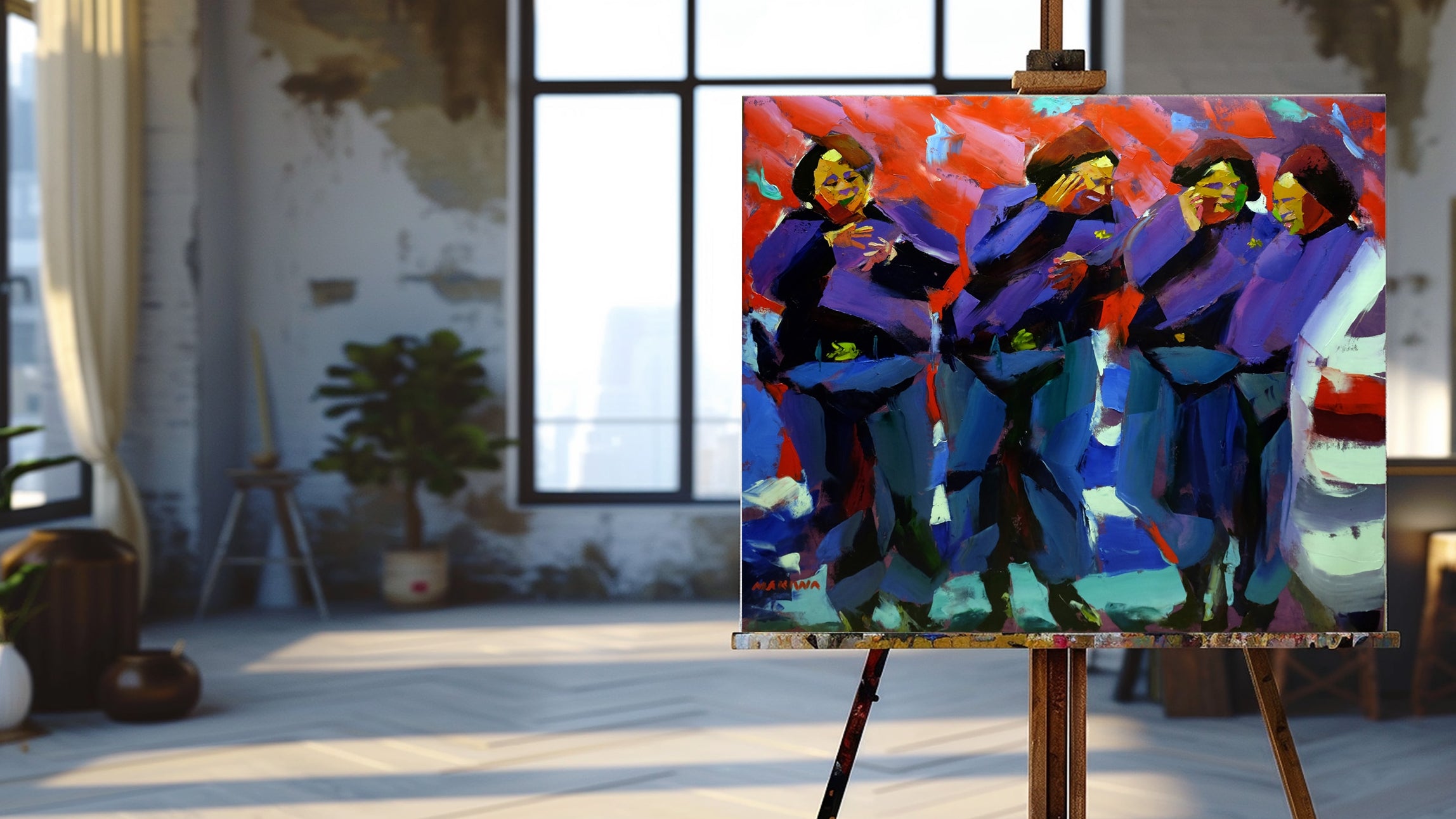 Day Shift 120x100cm Oil on Canvas