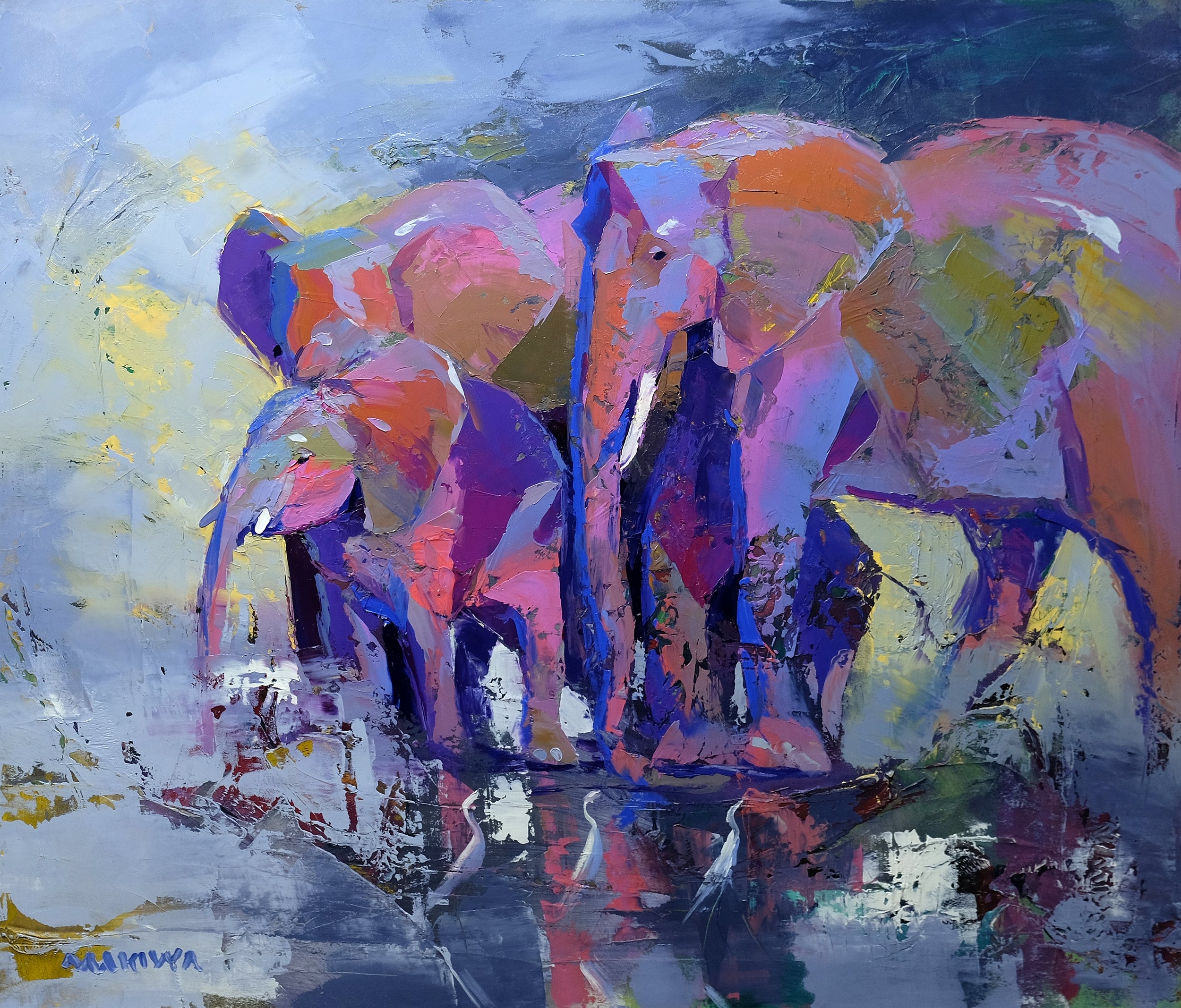 Family 68x80cm Oil on Canvas