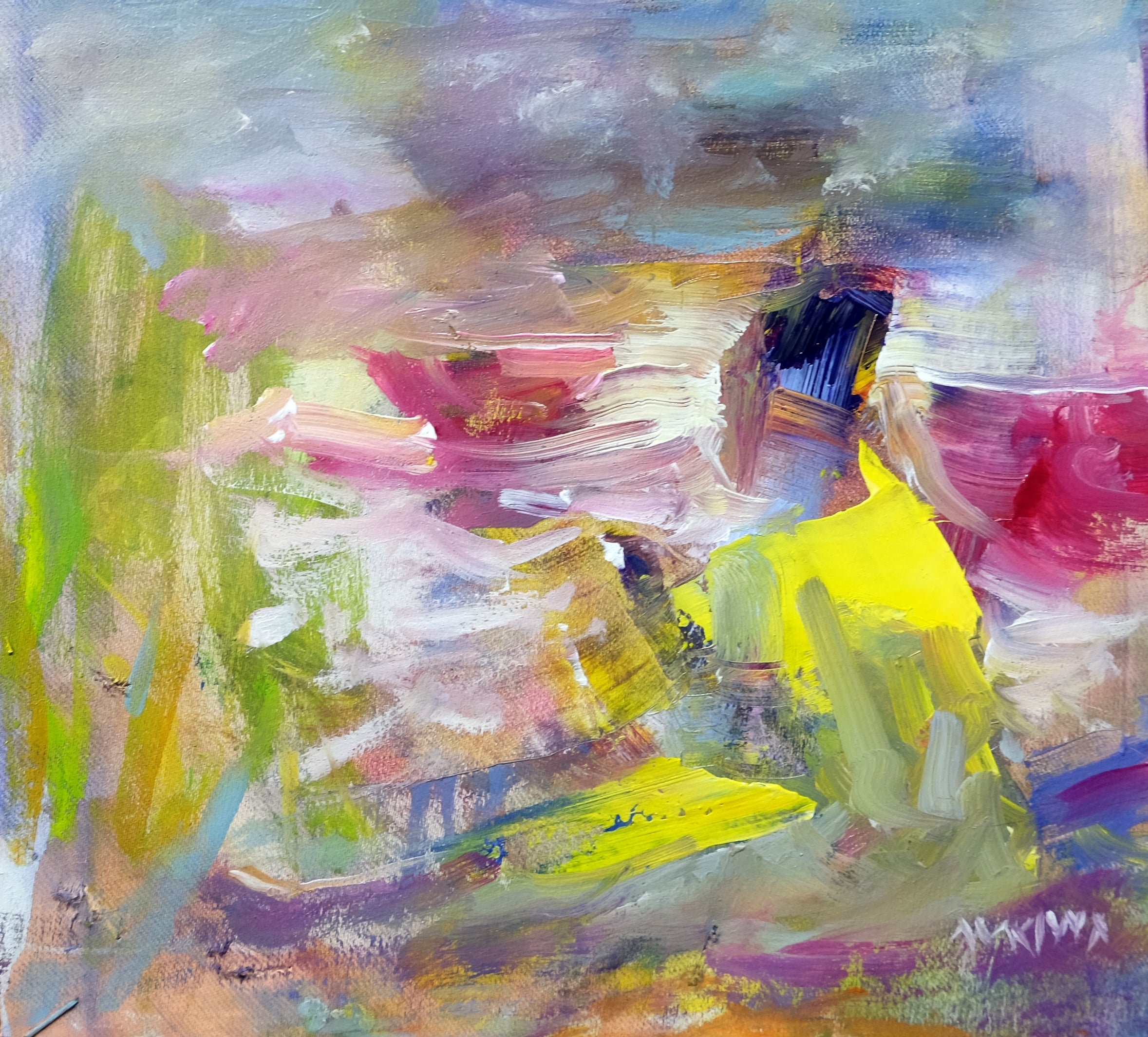 Fishing Boats 16x18cm Oil on Canvas