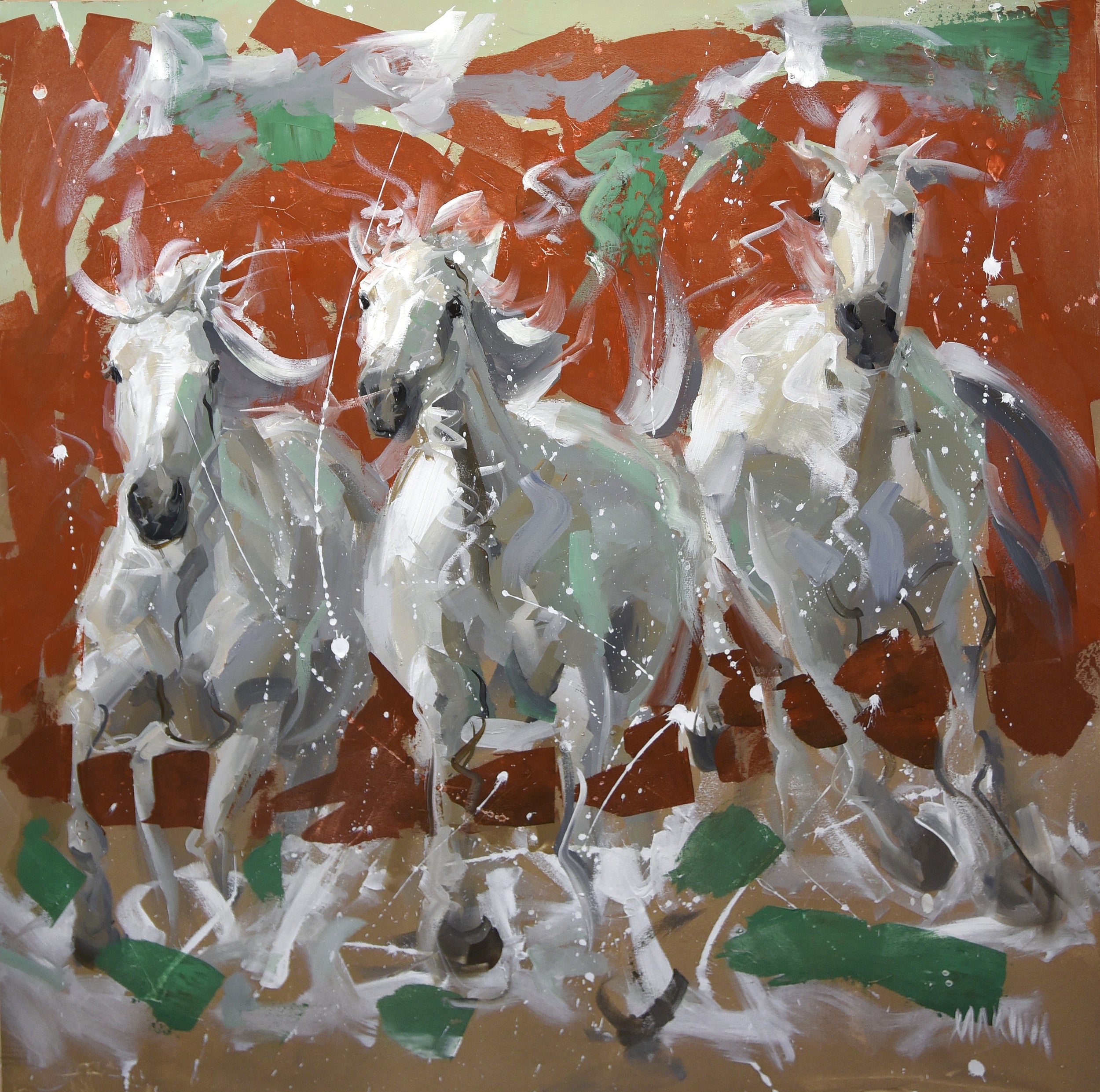 Free Spirits 100x100cm Acrylic on Canvas
