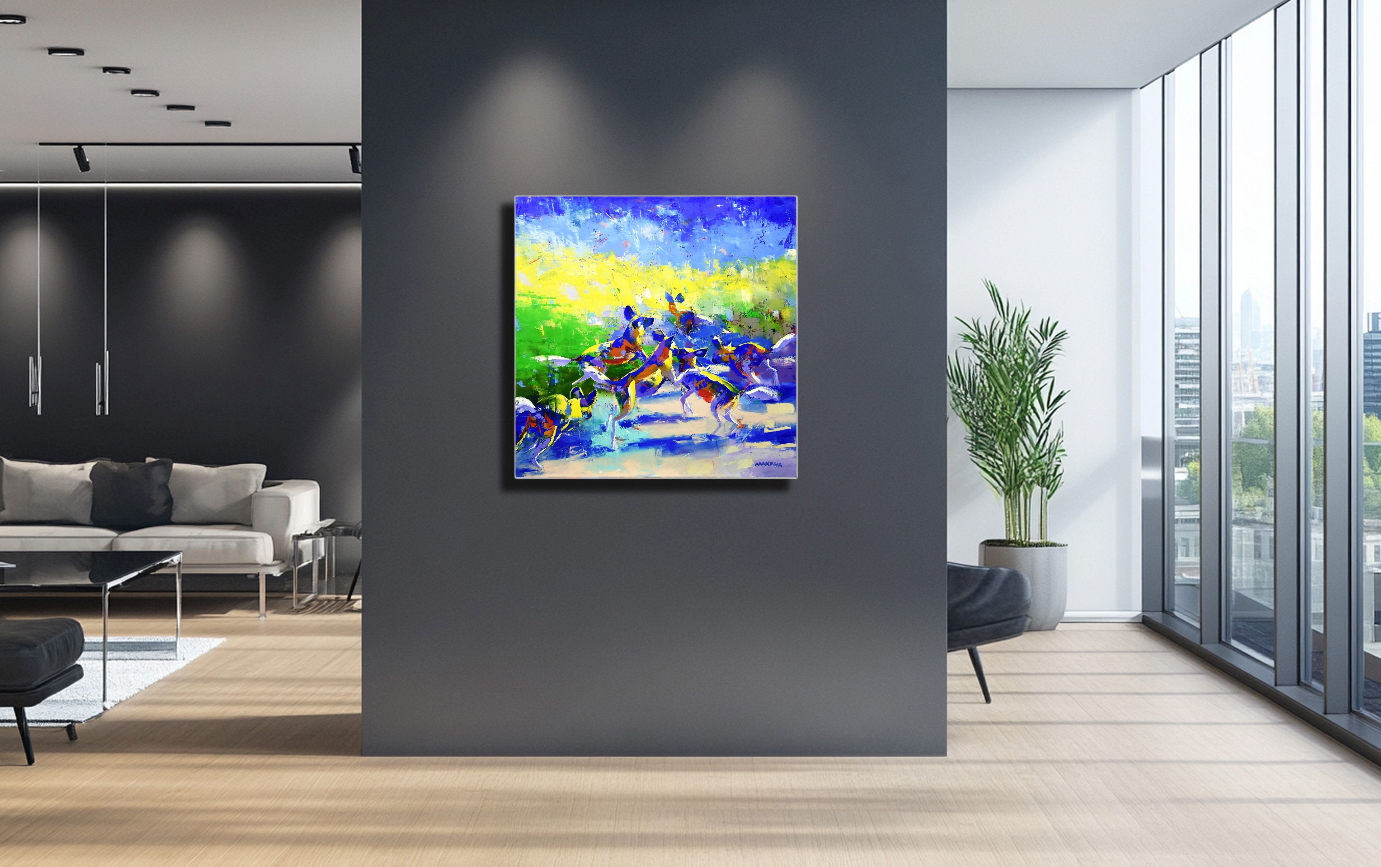 Symphony of Motion 100x100cm Oil On Canvas