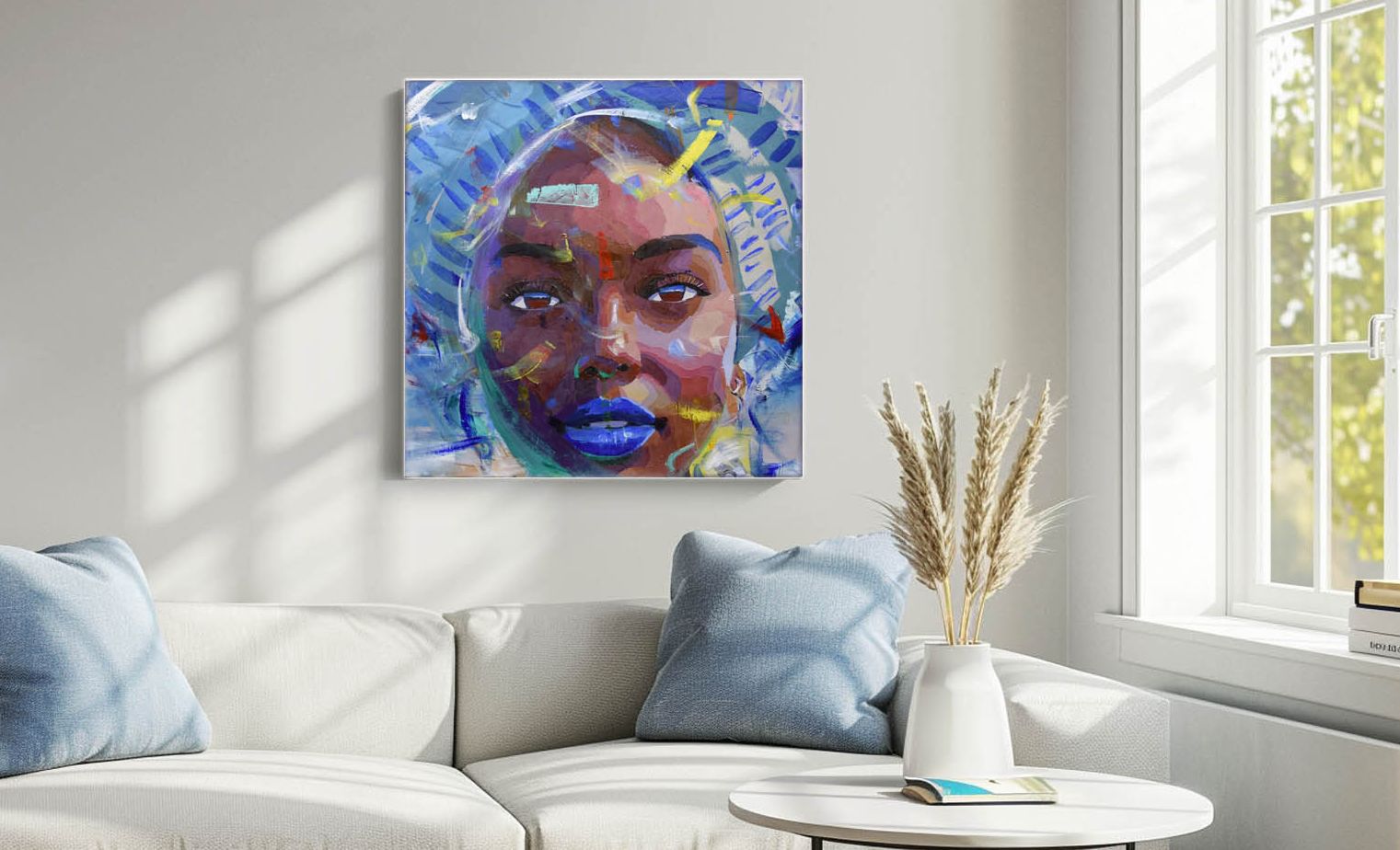 The Blue Whisper 66x66cm Acrylic On Canvas