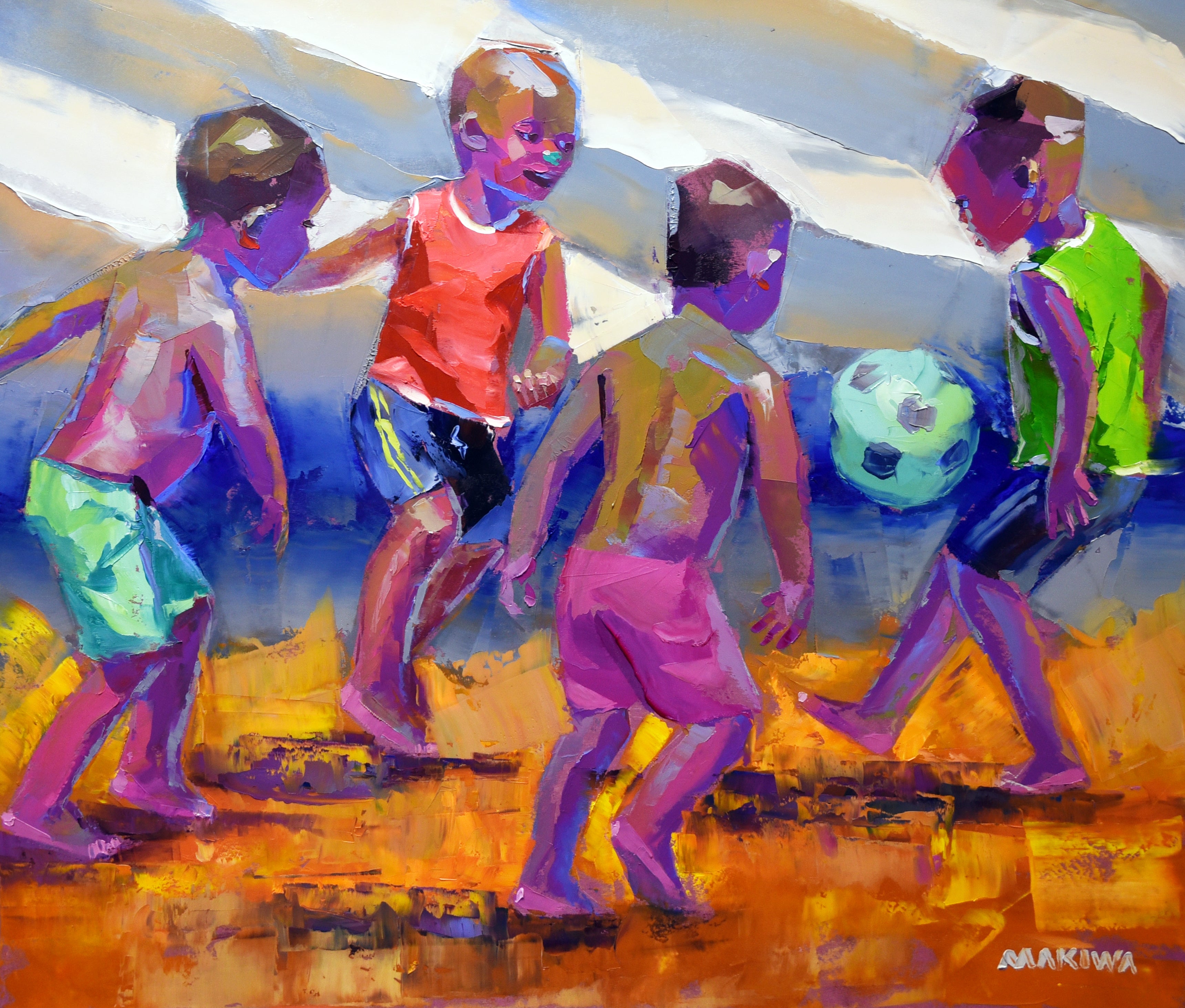 Game On 68x80cm Oil On Canvas