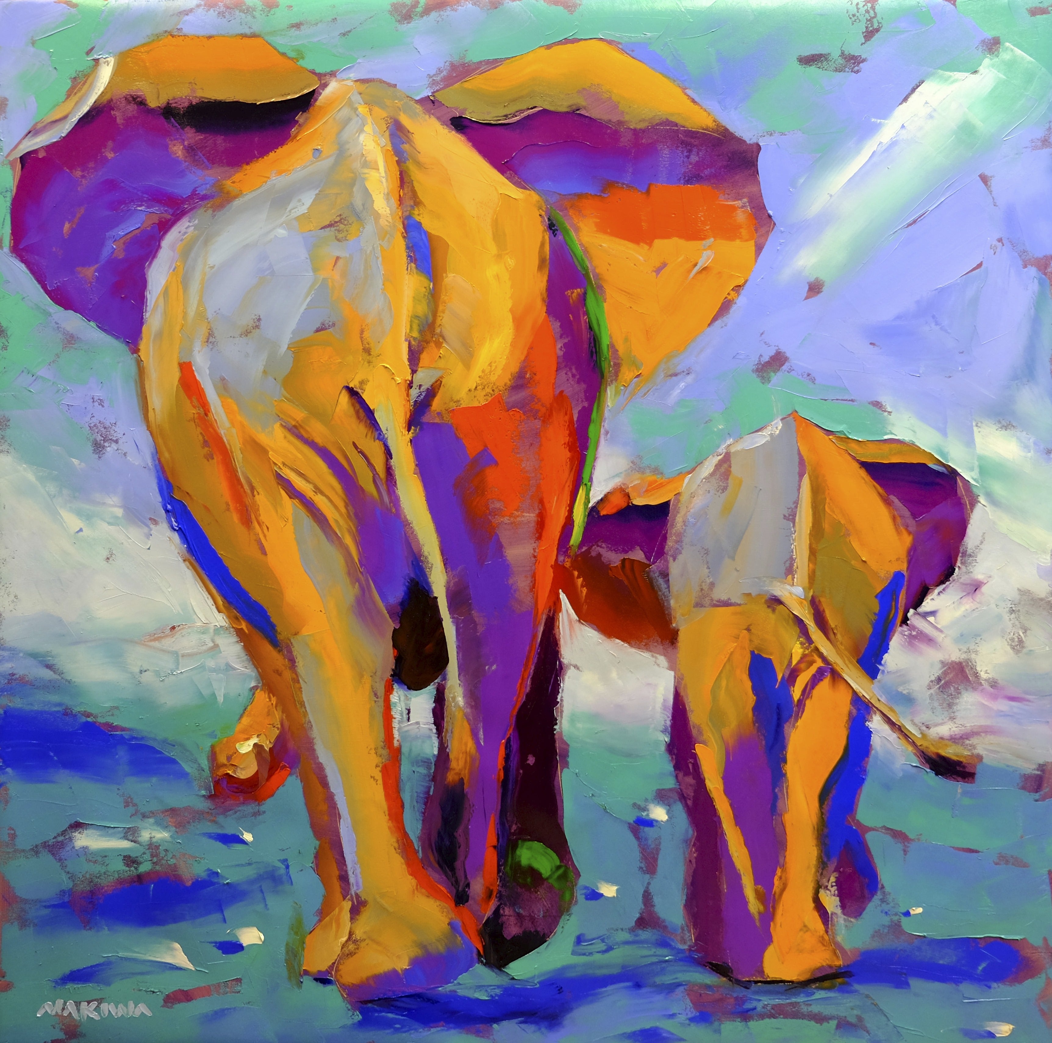 Going Places 120x120cm Oil on Canvas