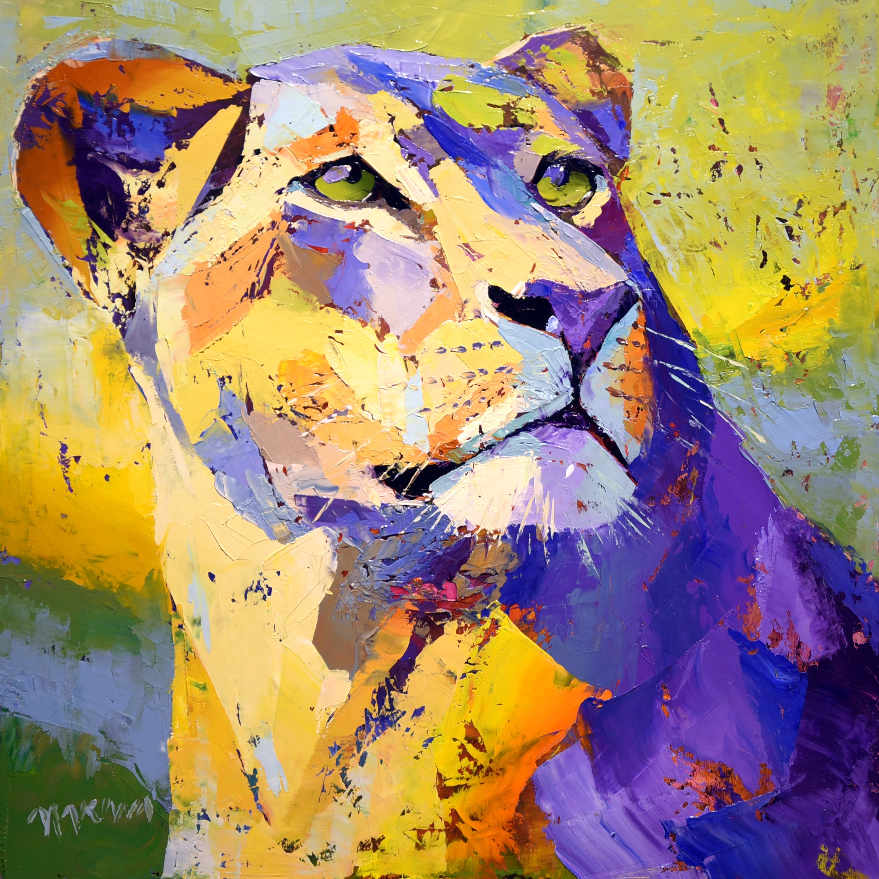 Golden Empress 40x40cm Oil On Canvas