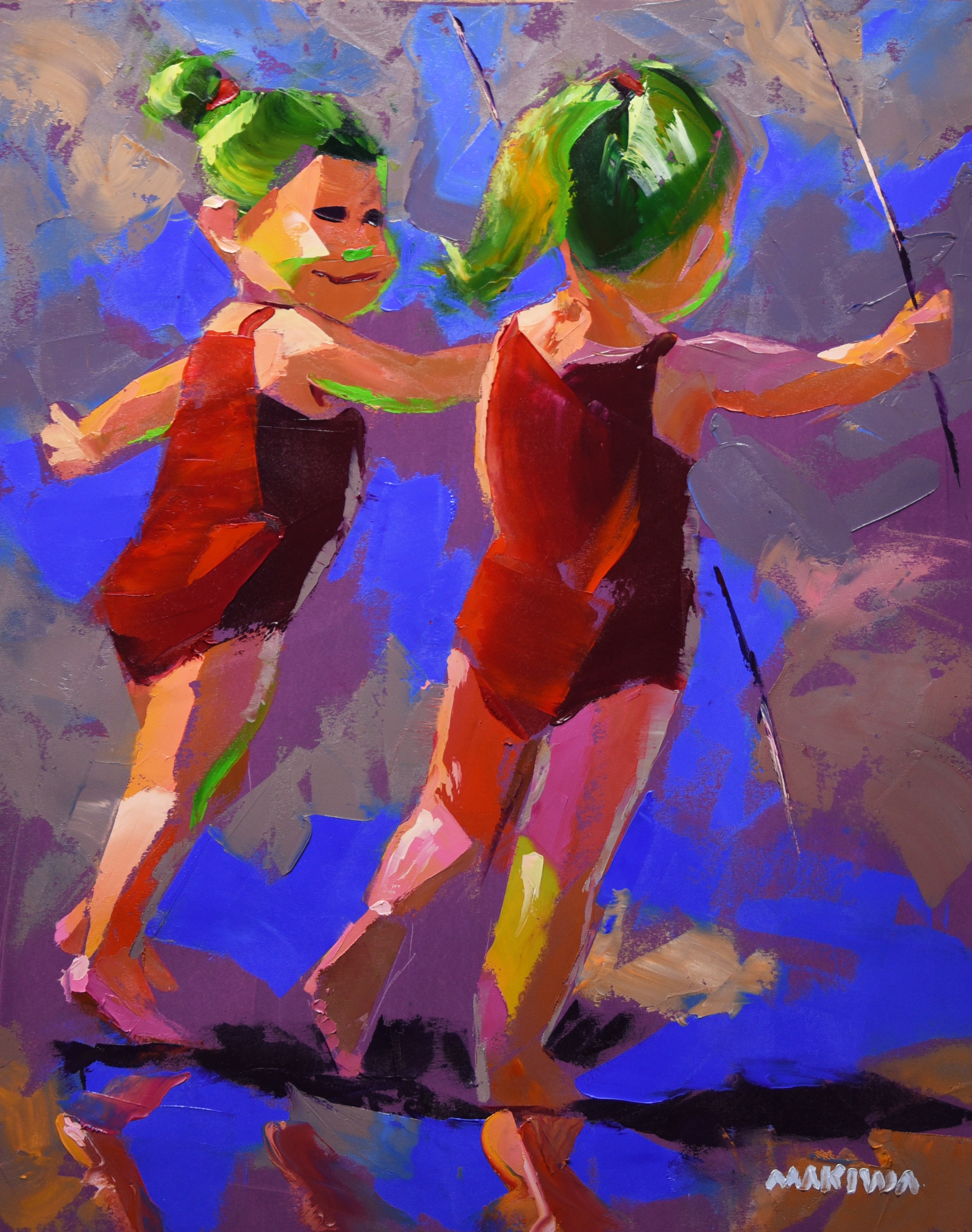 Gone Fishing 71x56cm Oil On Canvas