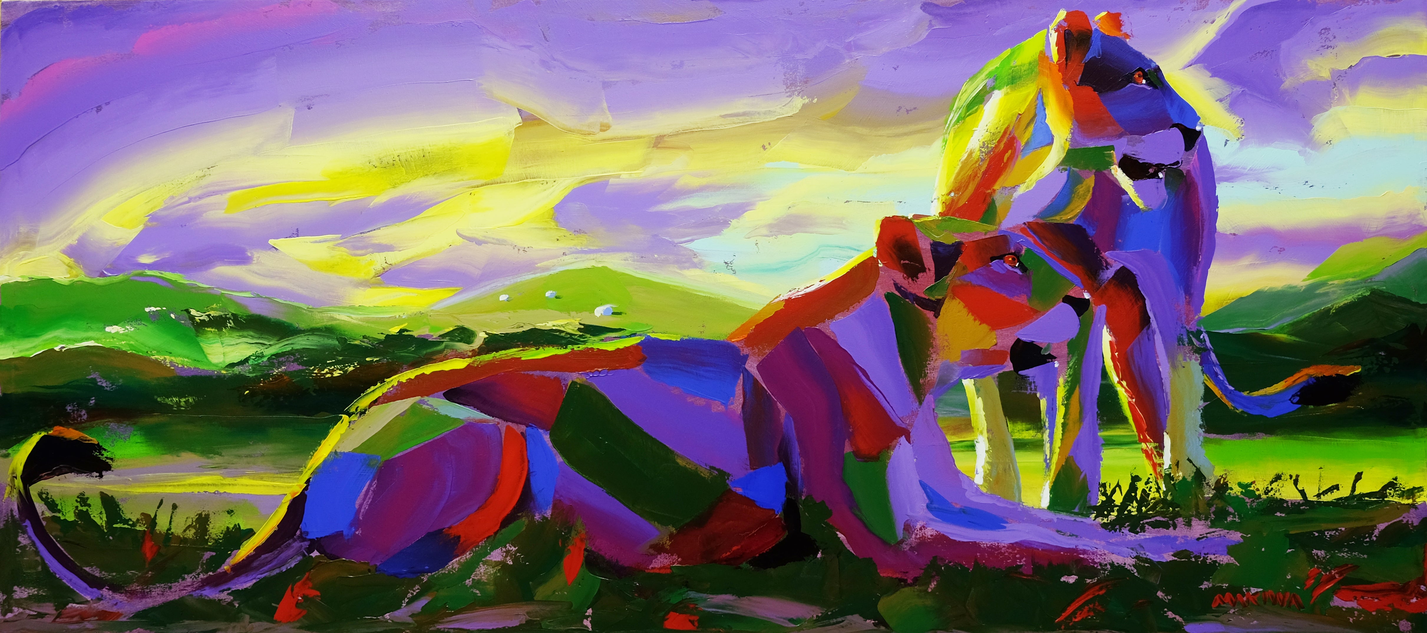Greener on the Other Side 180x80cm Acrylic on Canvas
