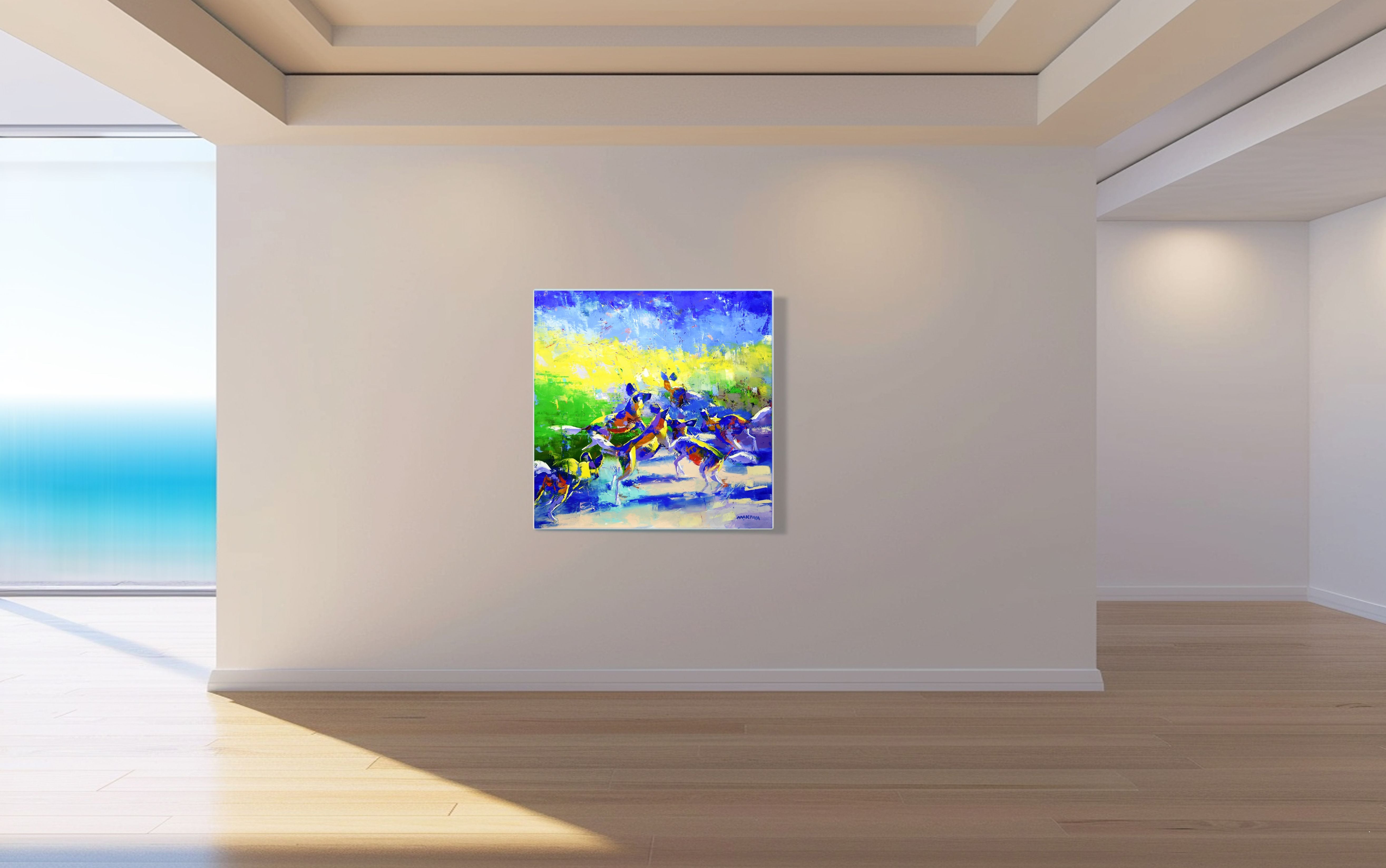 Symphony of Motion 100x100cm Oil On Canvas