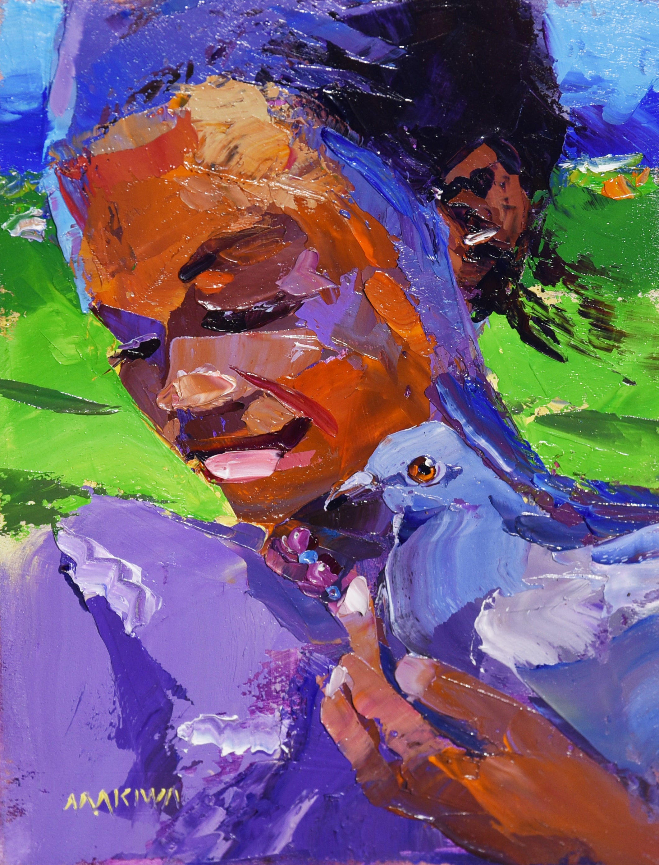 Held Gently 21x16cm Oil On Canvas