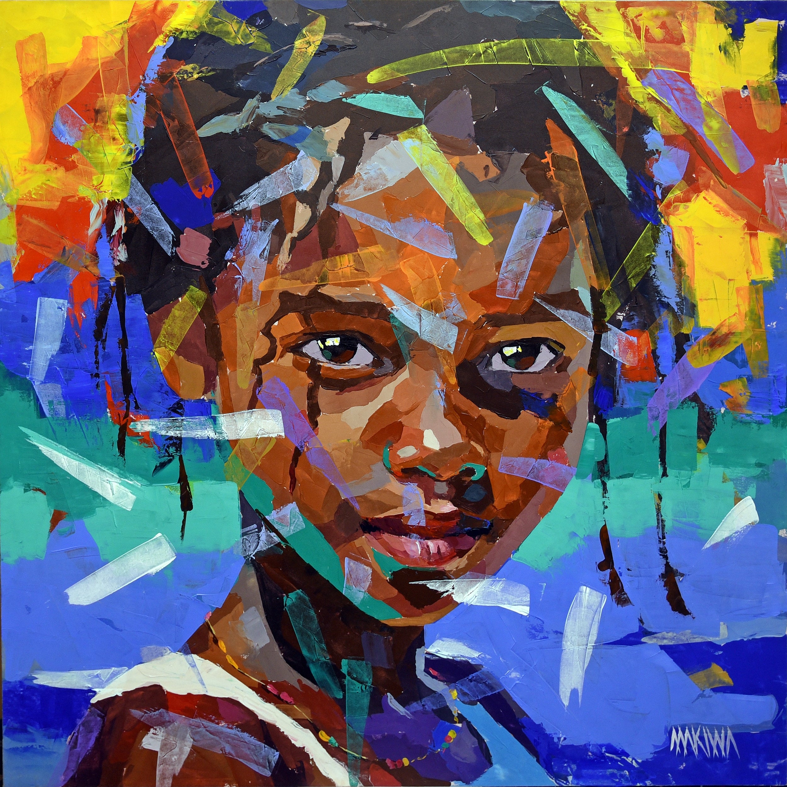 Island Girl 100x100cm Acrylic on Canvas