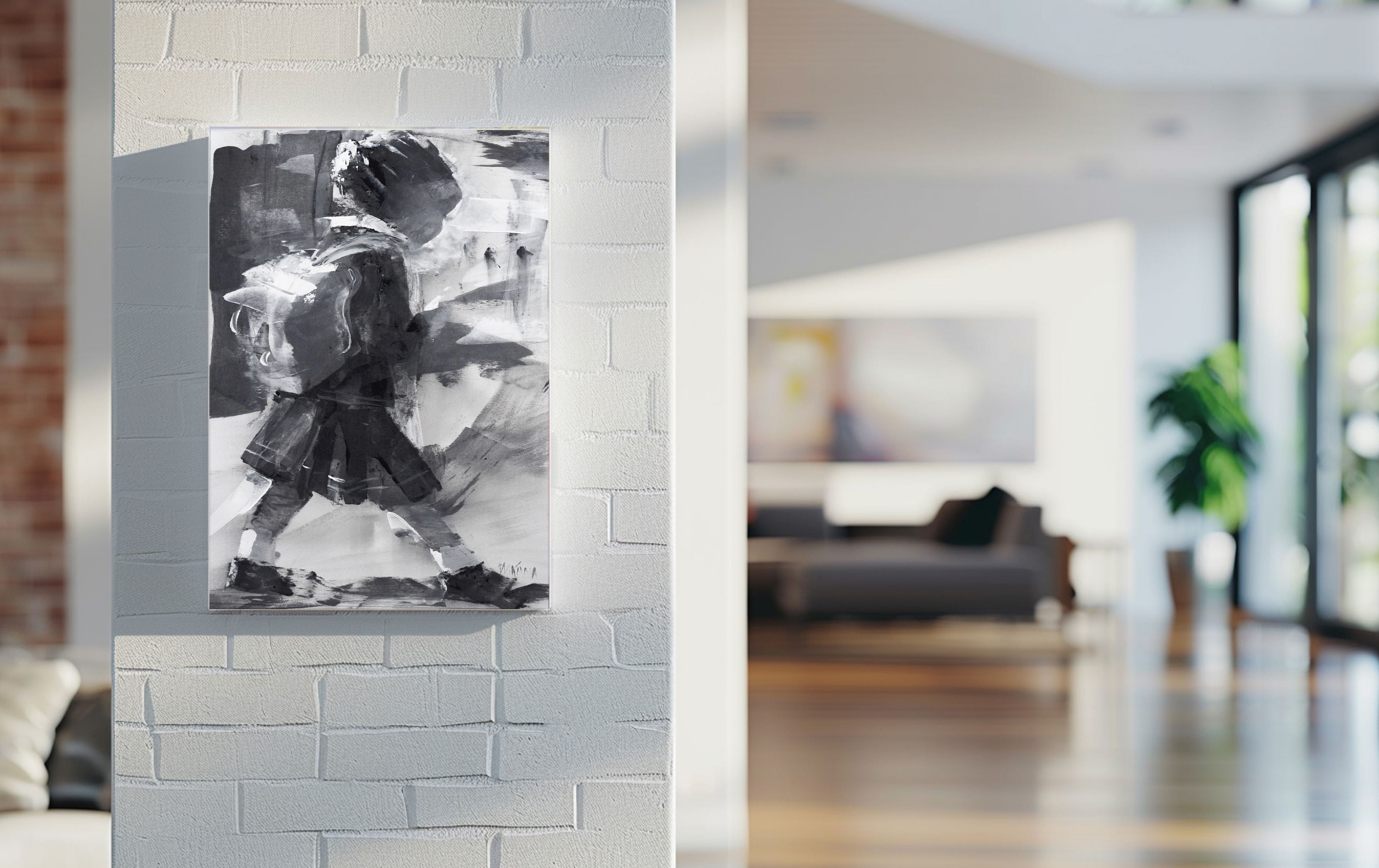 The Long Walk from School 50x35cm Acrylic On Canvas.jpg