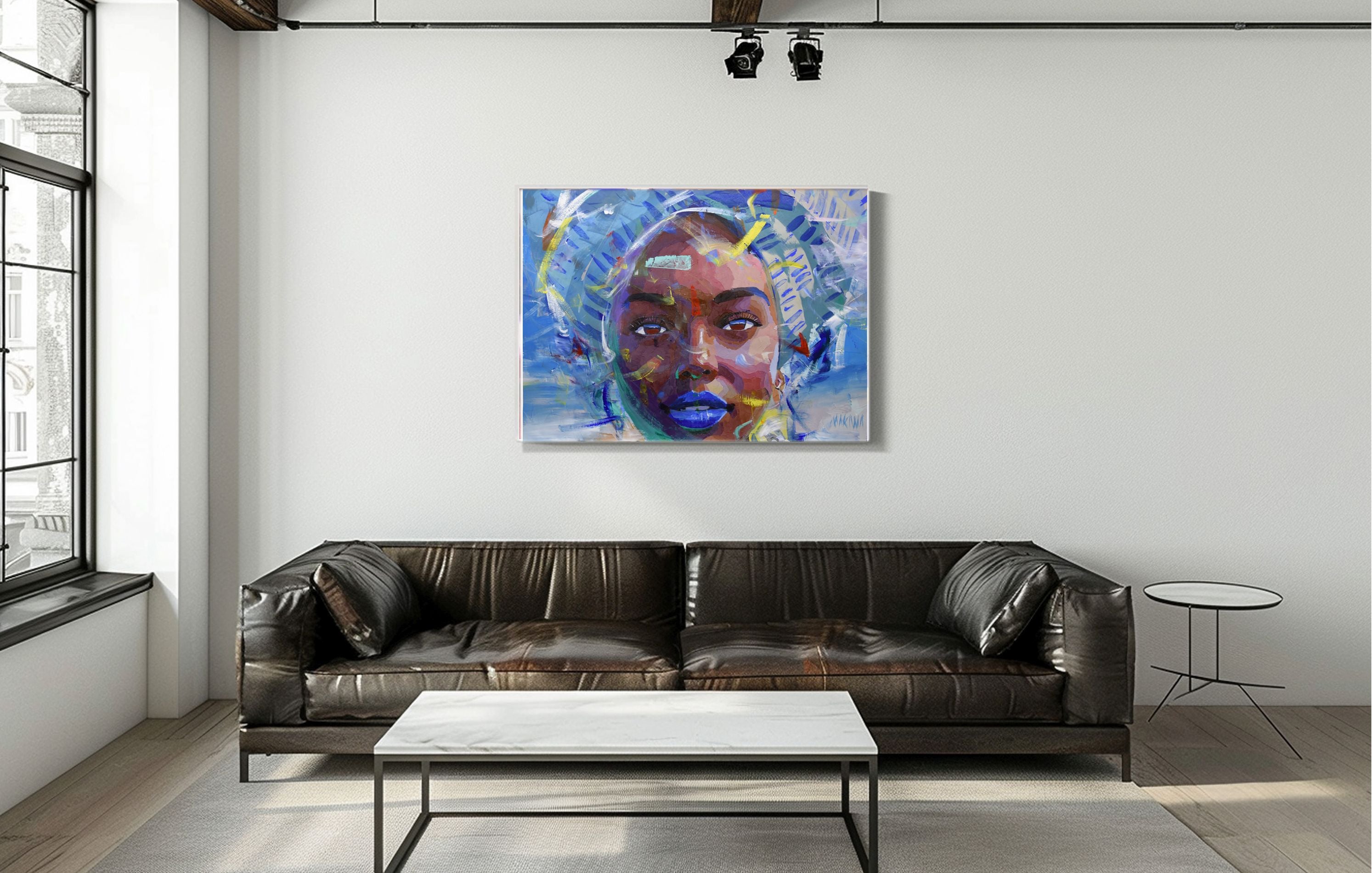 The Blue Whisper 66x66cm Acrylic On Canvas